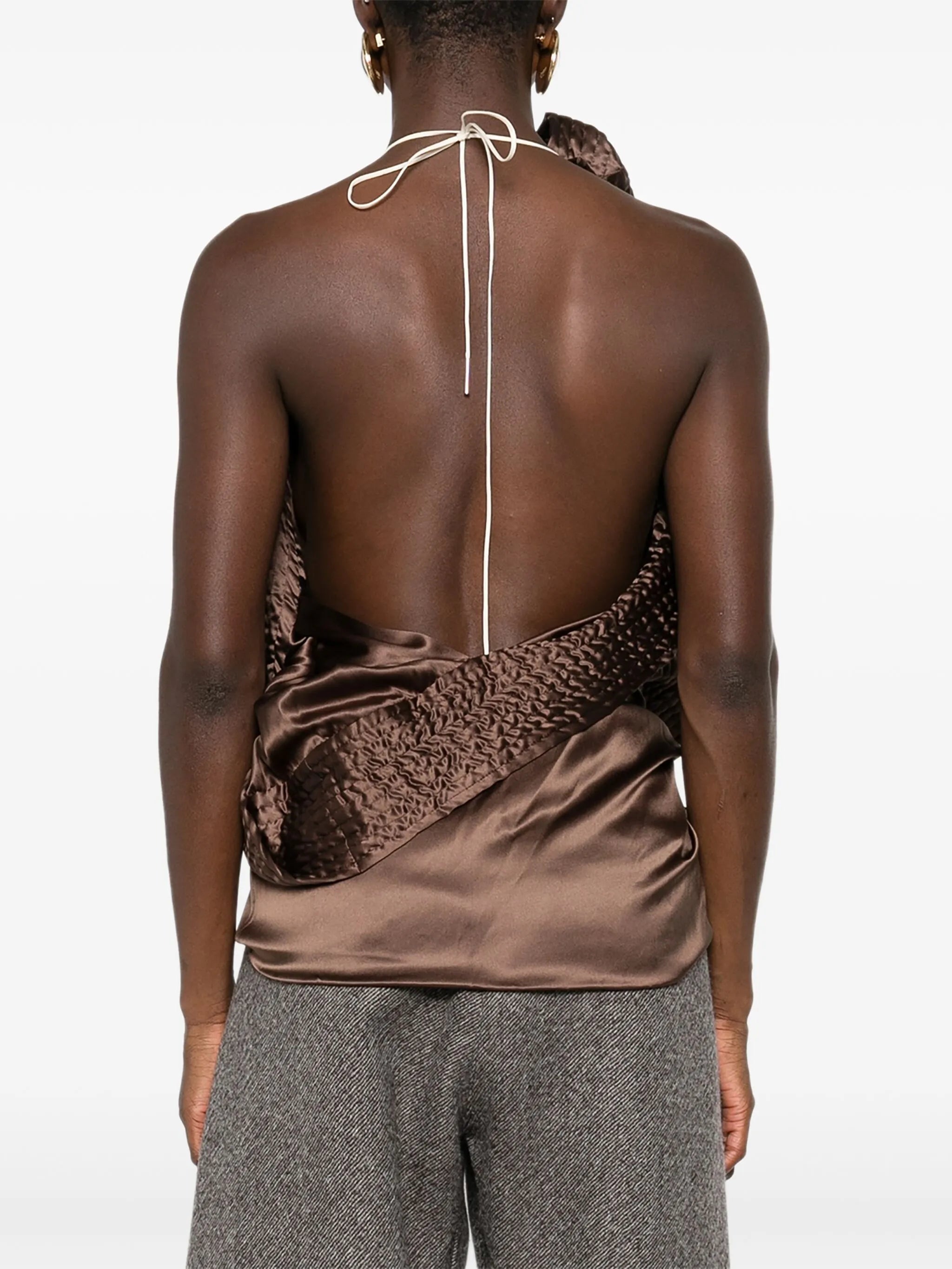 textured draped top
