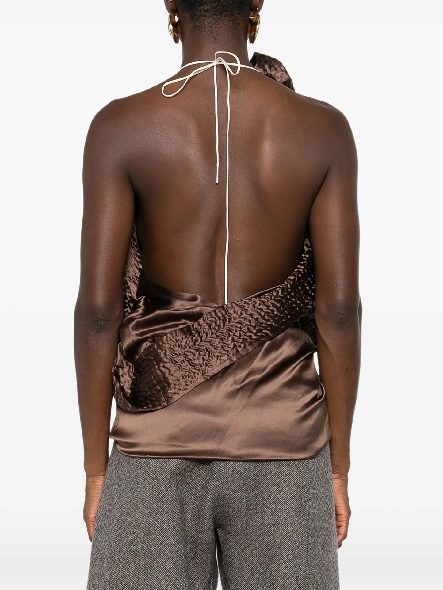 textured draped top