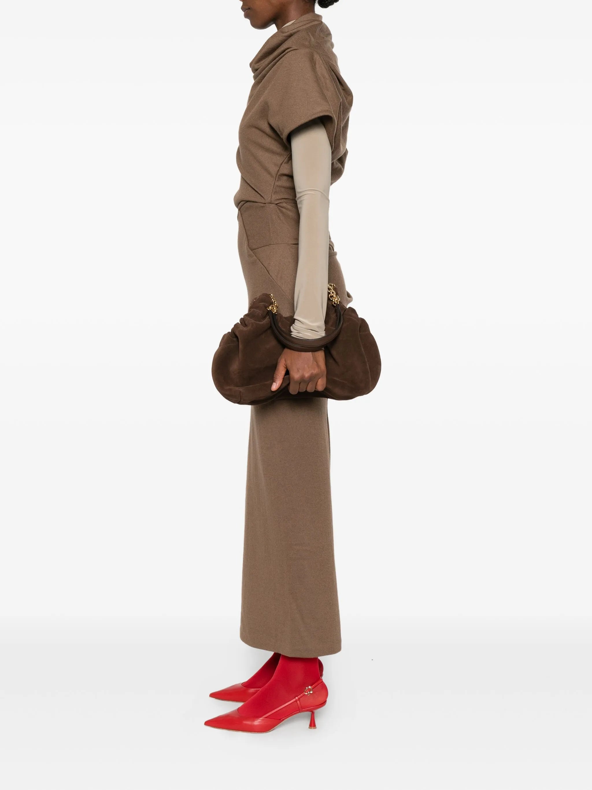 midi Miami suede shoulder bag