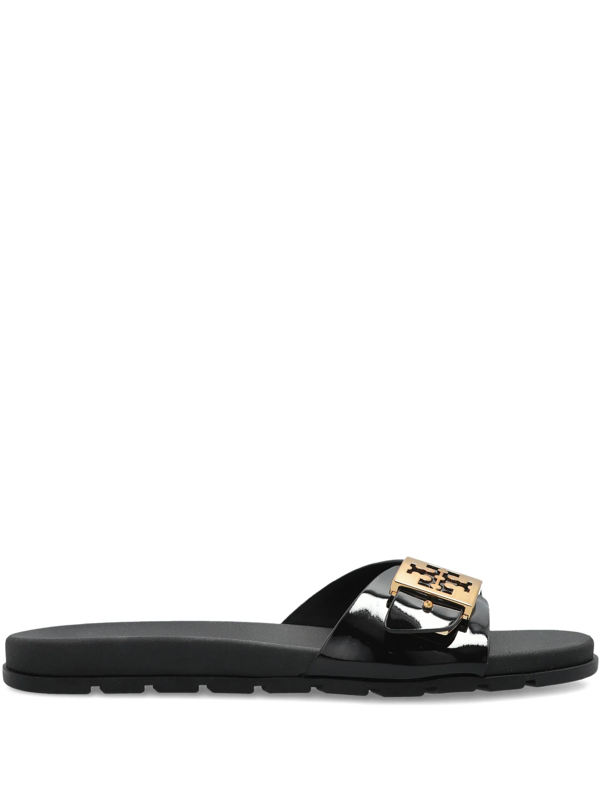 logo-buckle slides
