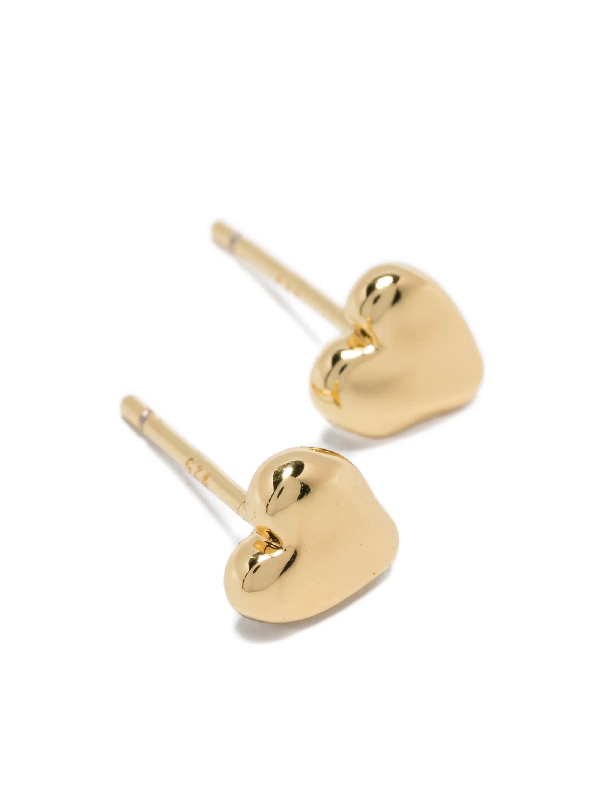 14CT gold plated brass Heart earrings