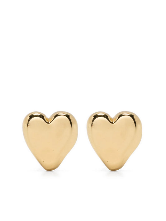 14CT gold plated brass Heart earrings