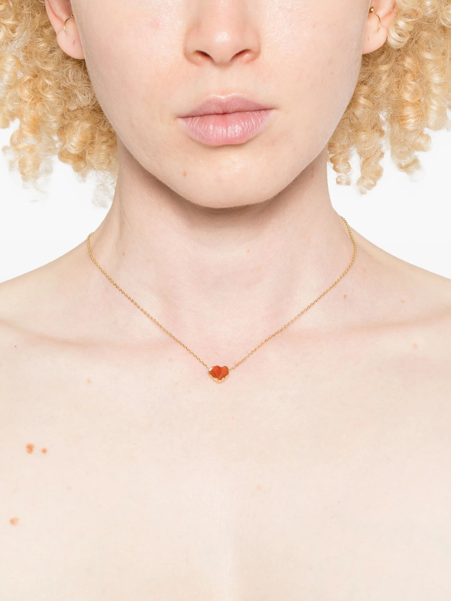 14CT gold plated brass Heart necklace