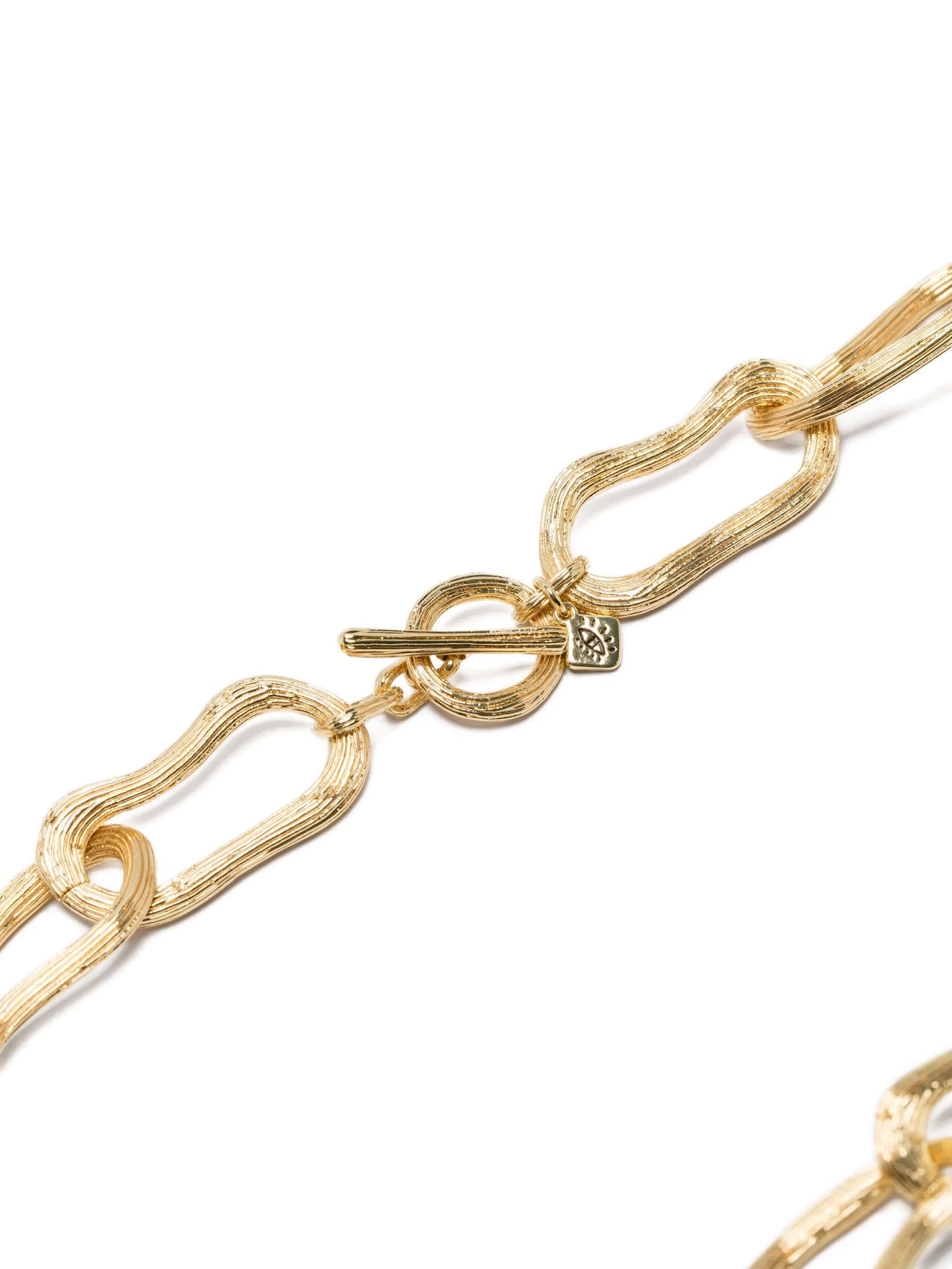 x Quentin Jones 14CT gold plated brass chain-link necklace