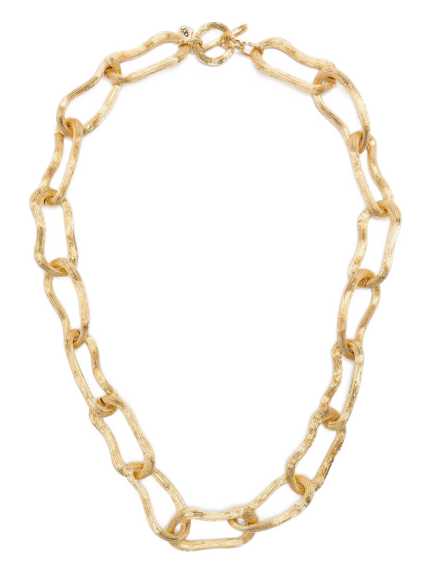 x Quentin Jones 14CT gold plated brass chain-link necklace
