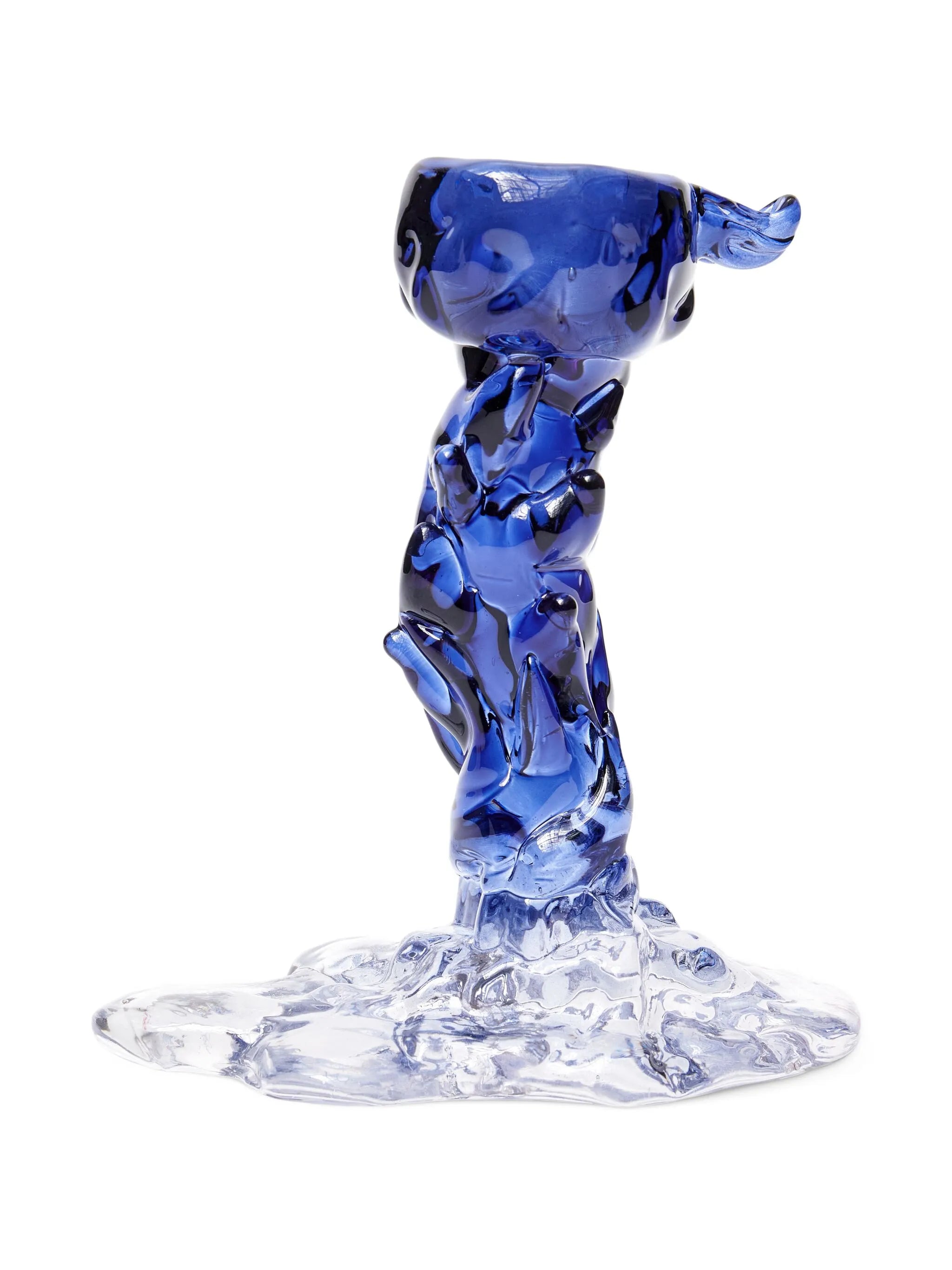 organic-shaped candle holder