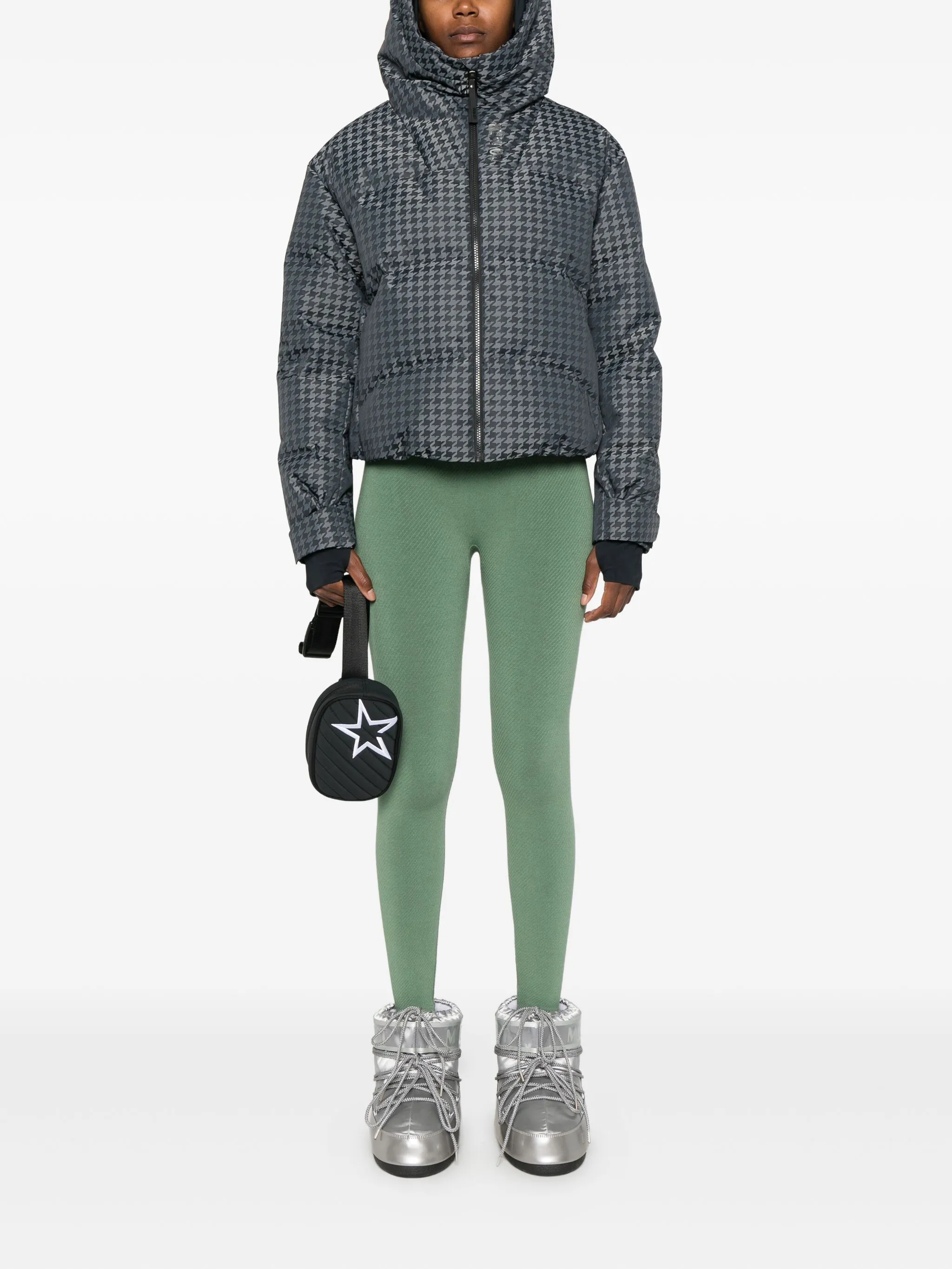Fancy houndstooth ski jacket