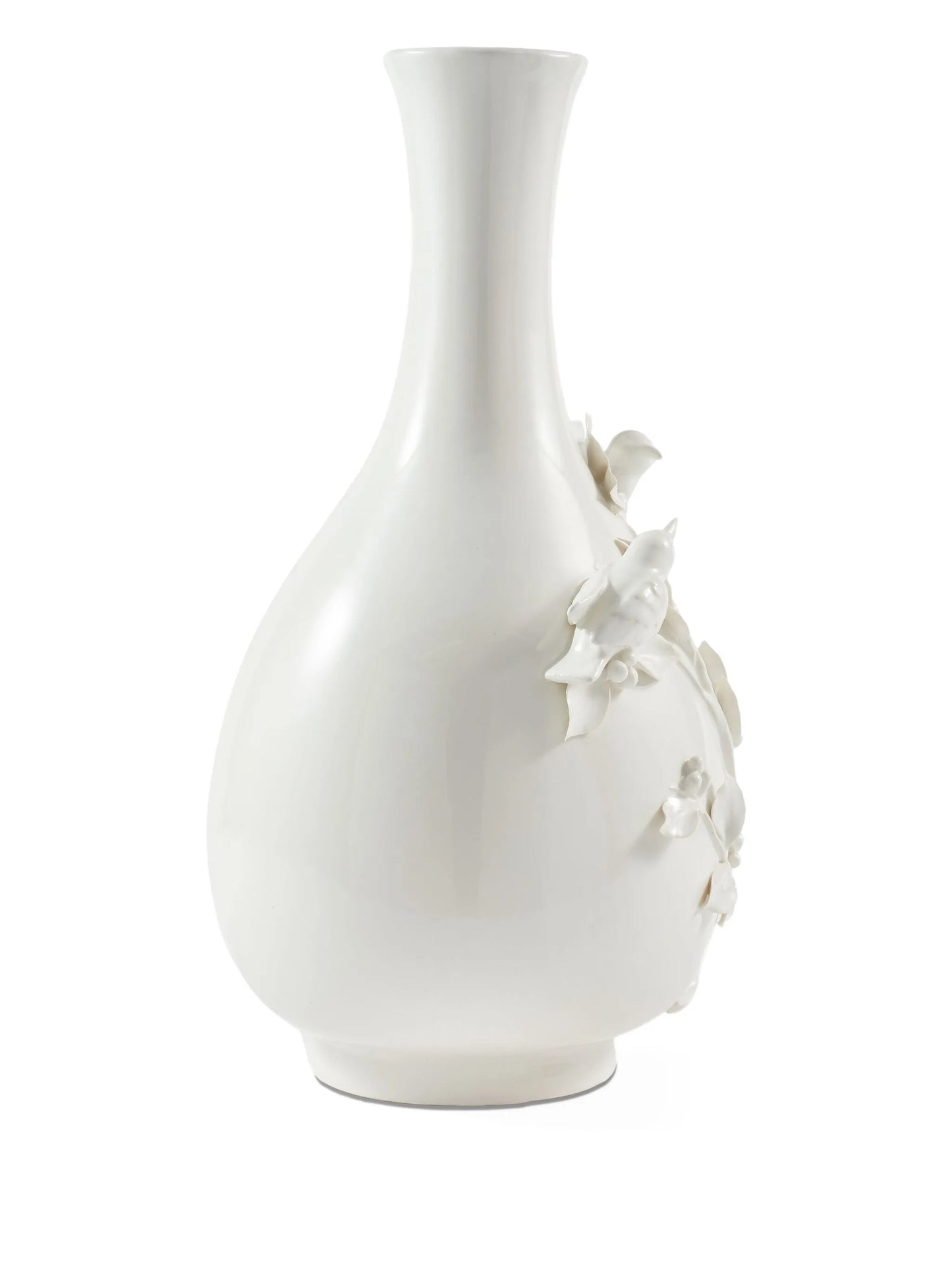 bird-adorned porcelain vase
