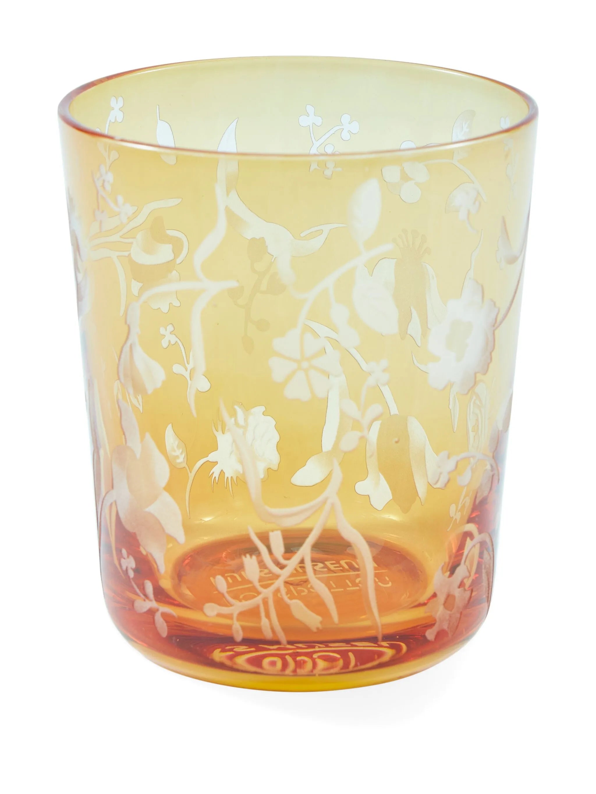 etched floral tumbler (set of two)