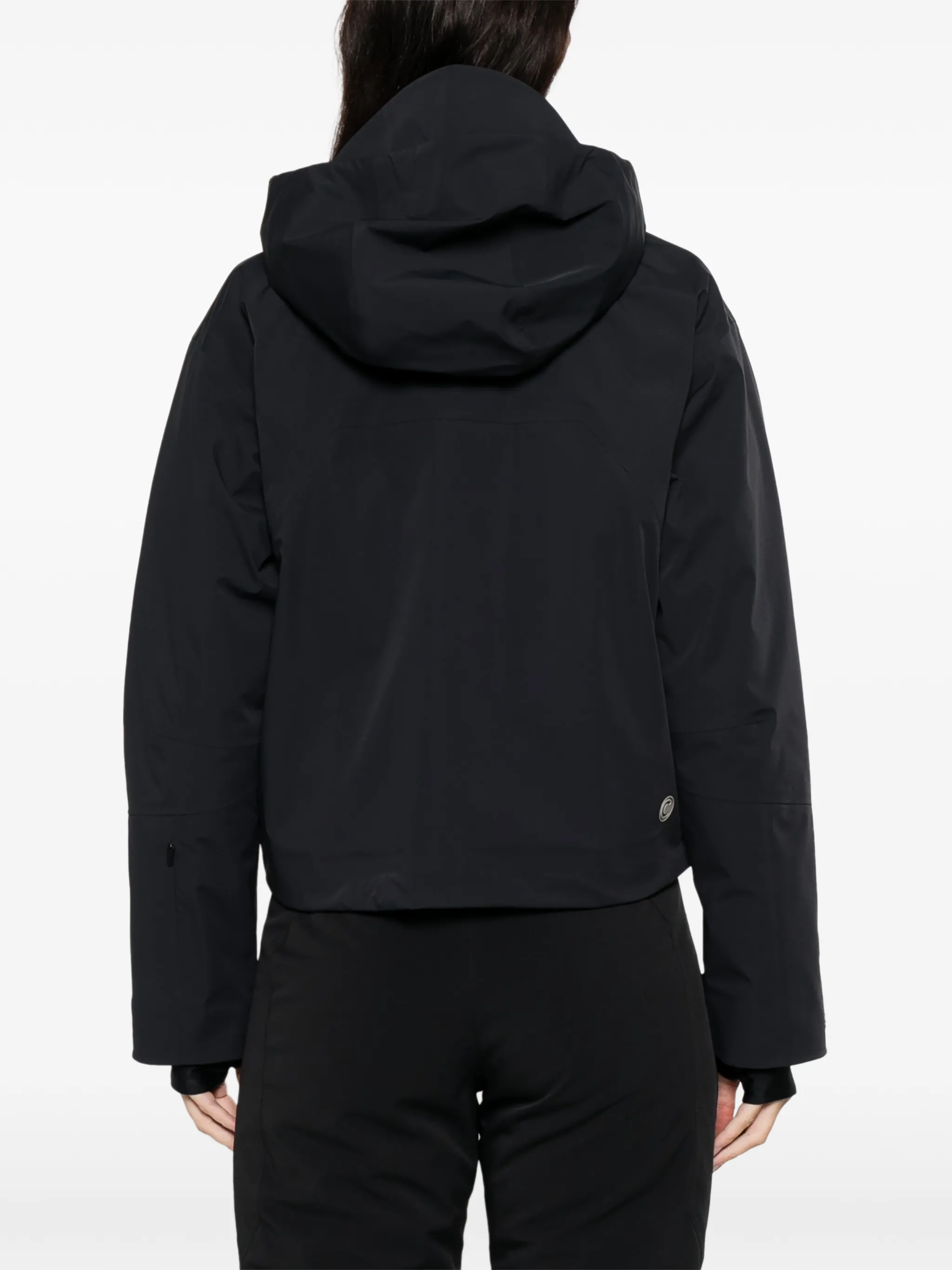 hooded pocket ski jacket