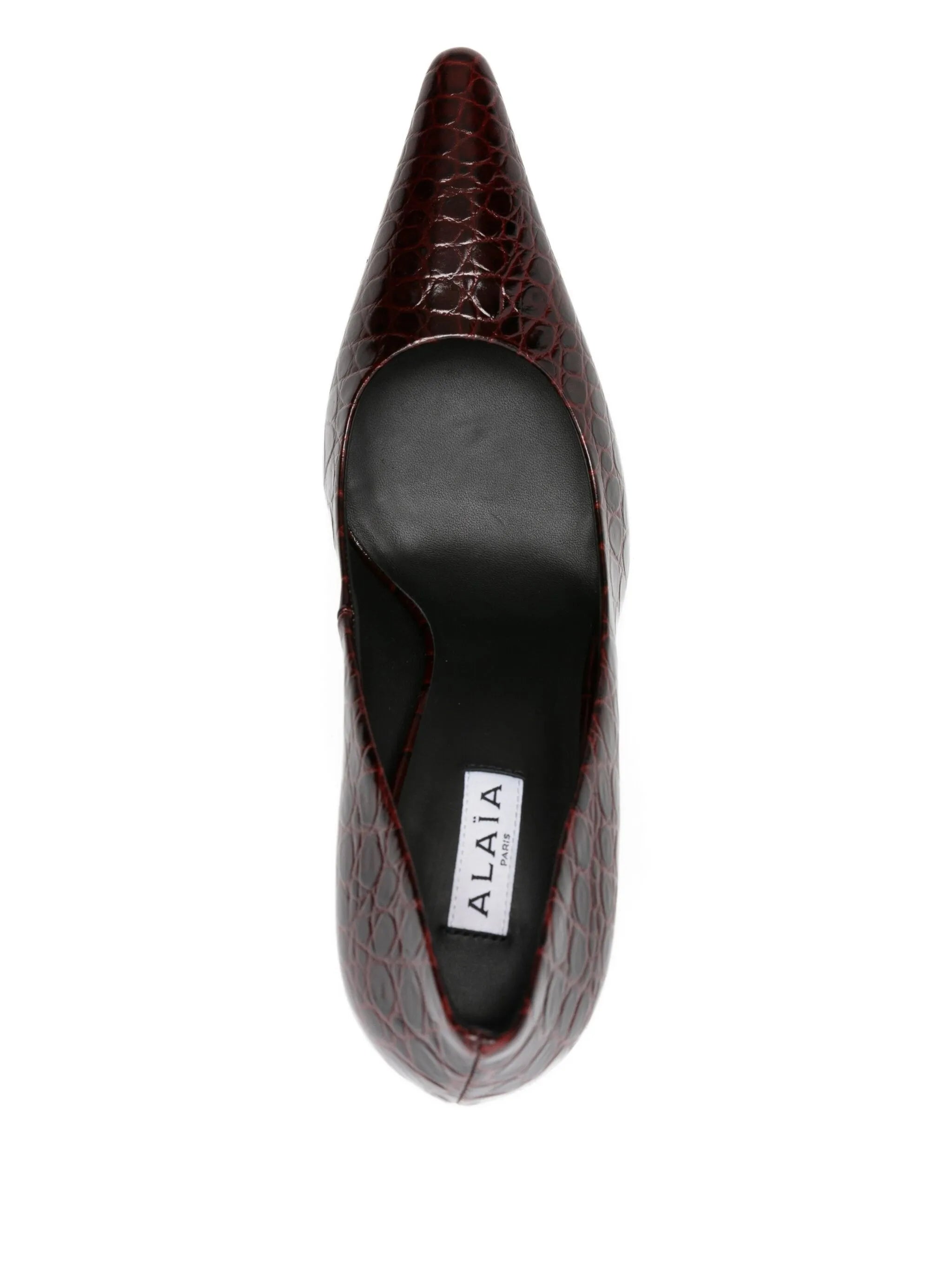 90mm leather heeled pumps