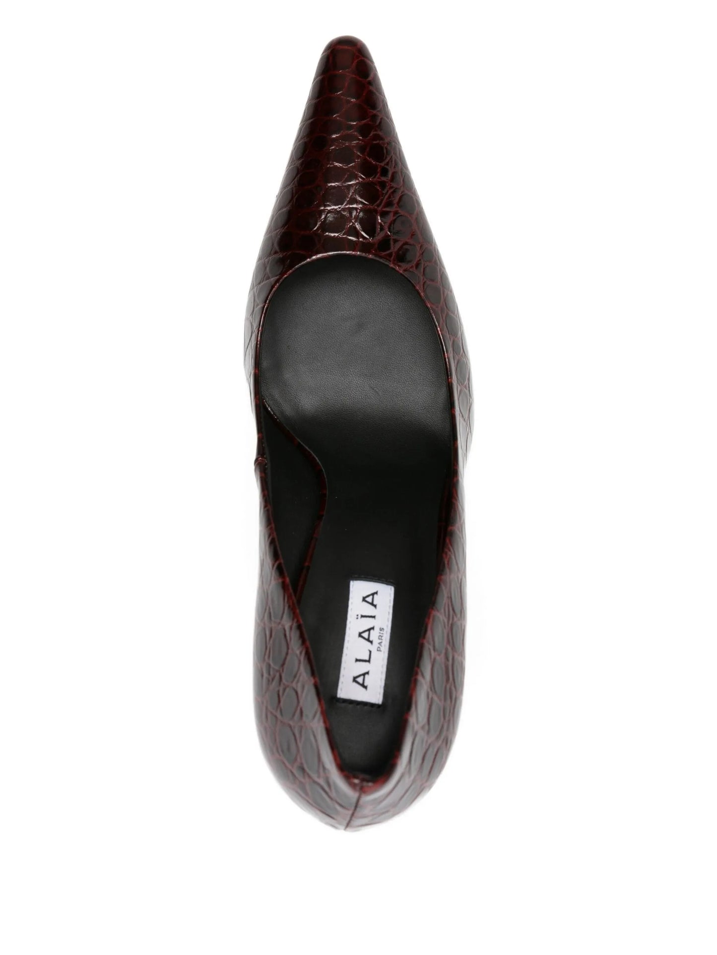 90mm leather heeled pumps