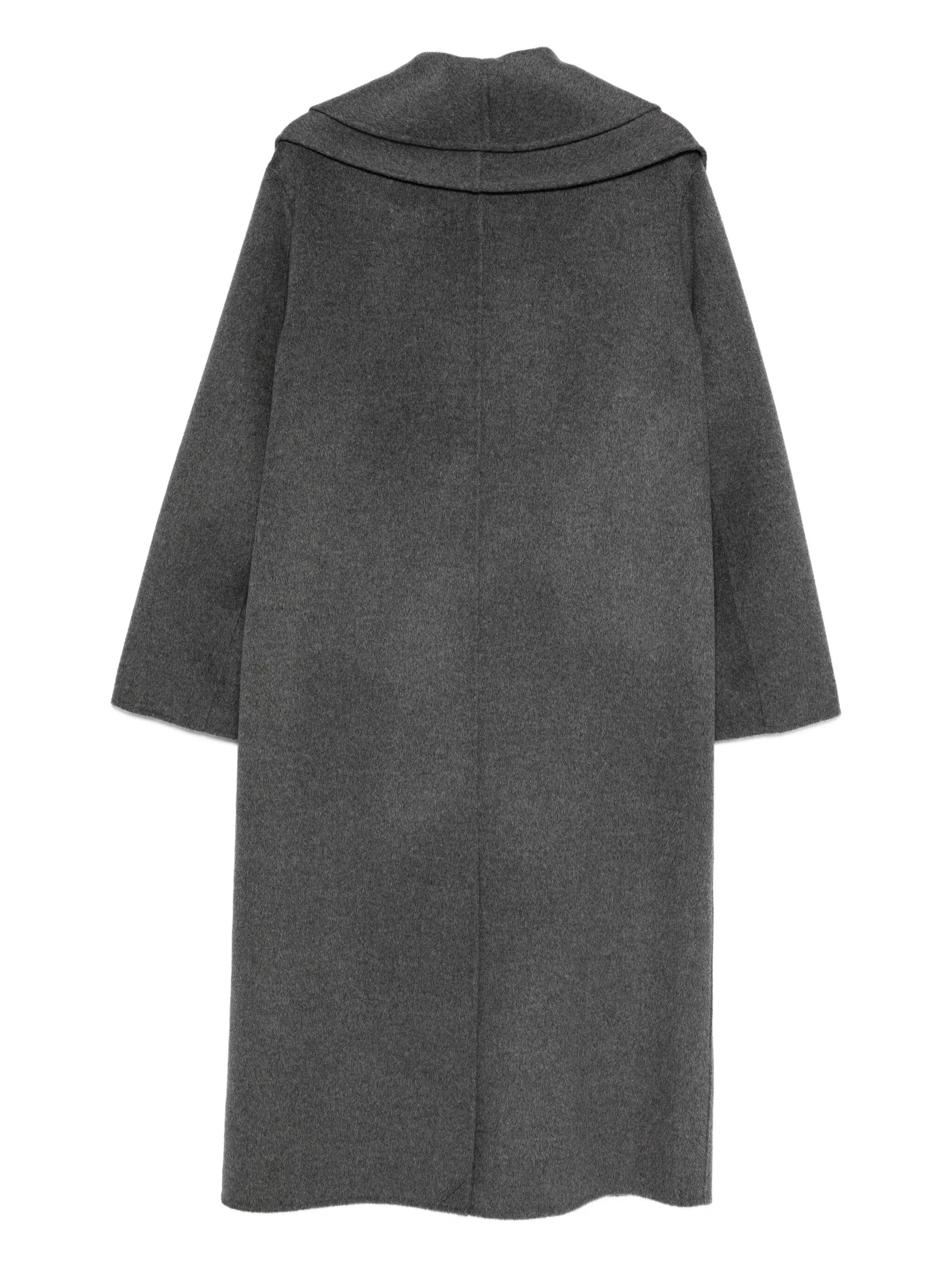 double-layered scarf coat