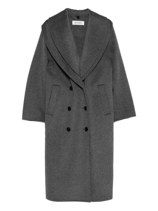 double-layered scarf coat