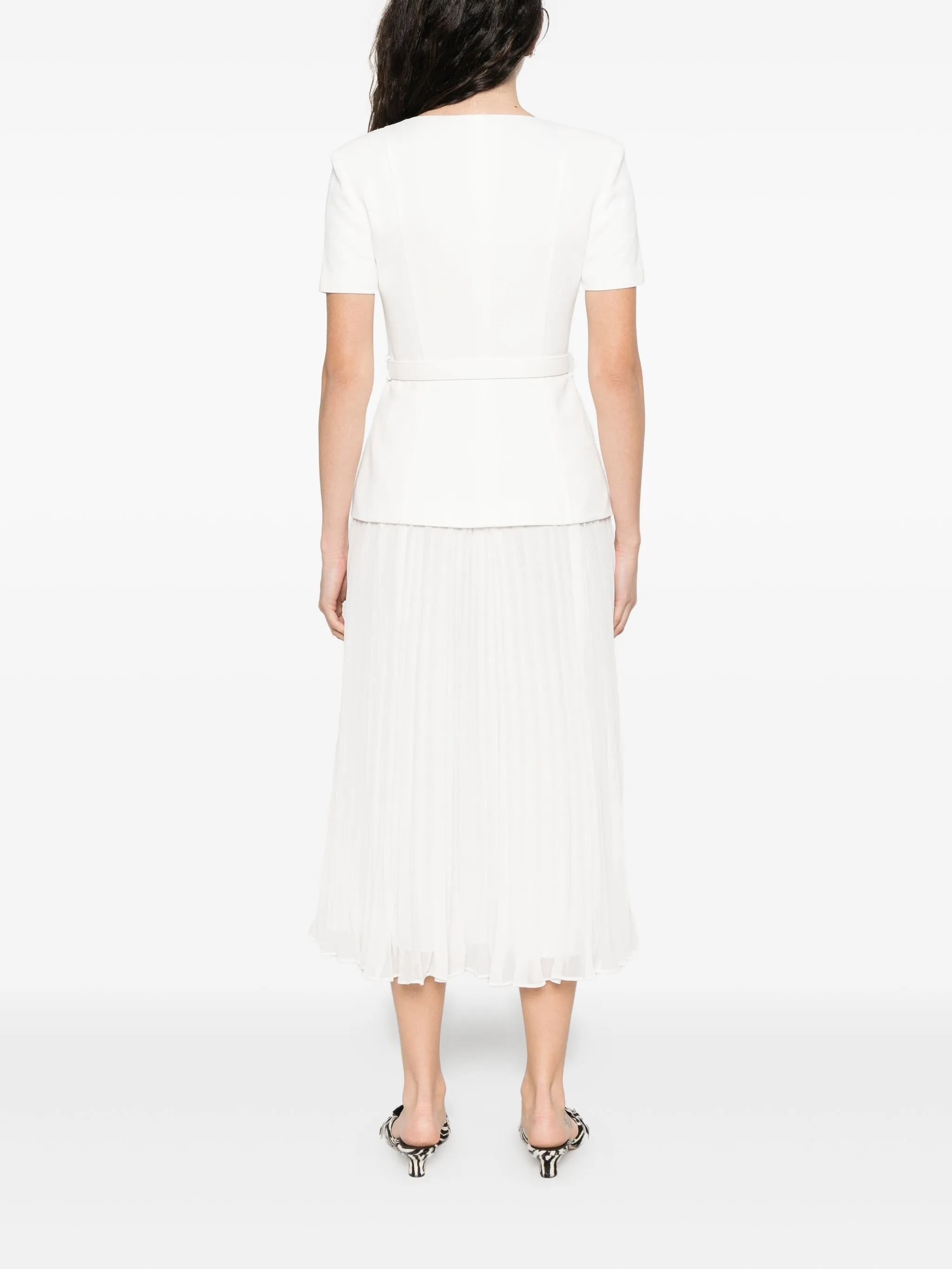 v-neck midi dress