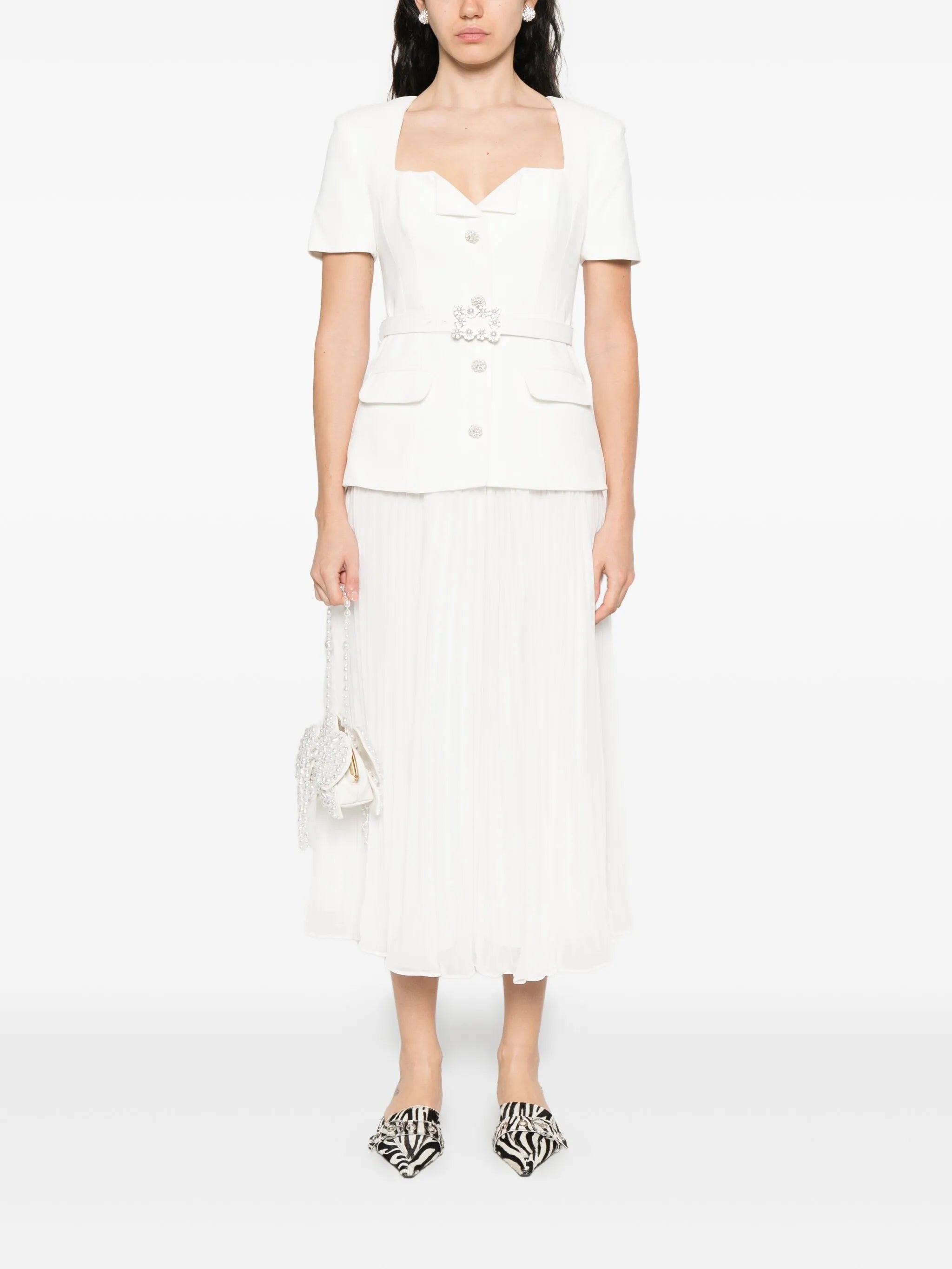 v-neck midi dress