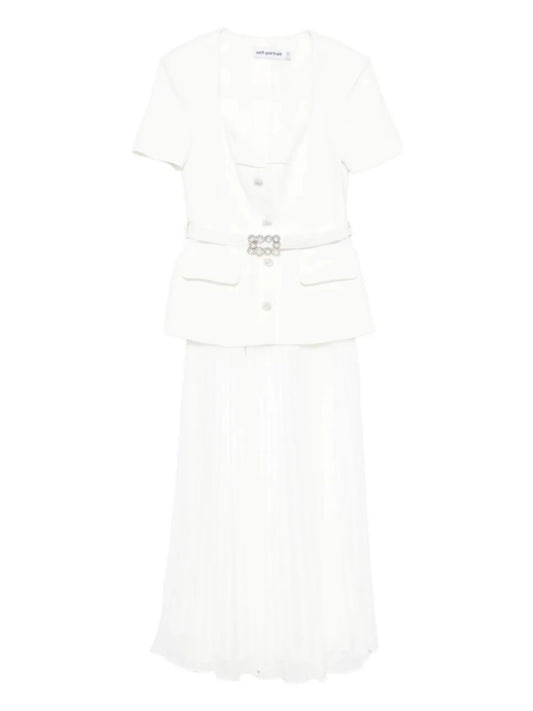 v-neck midi dress