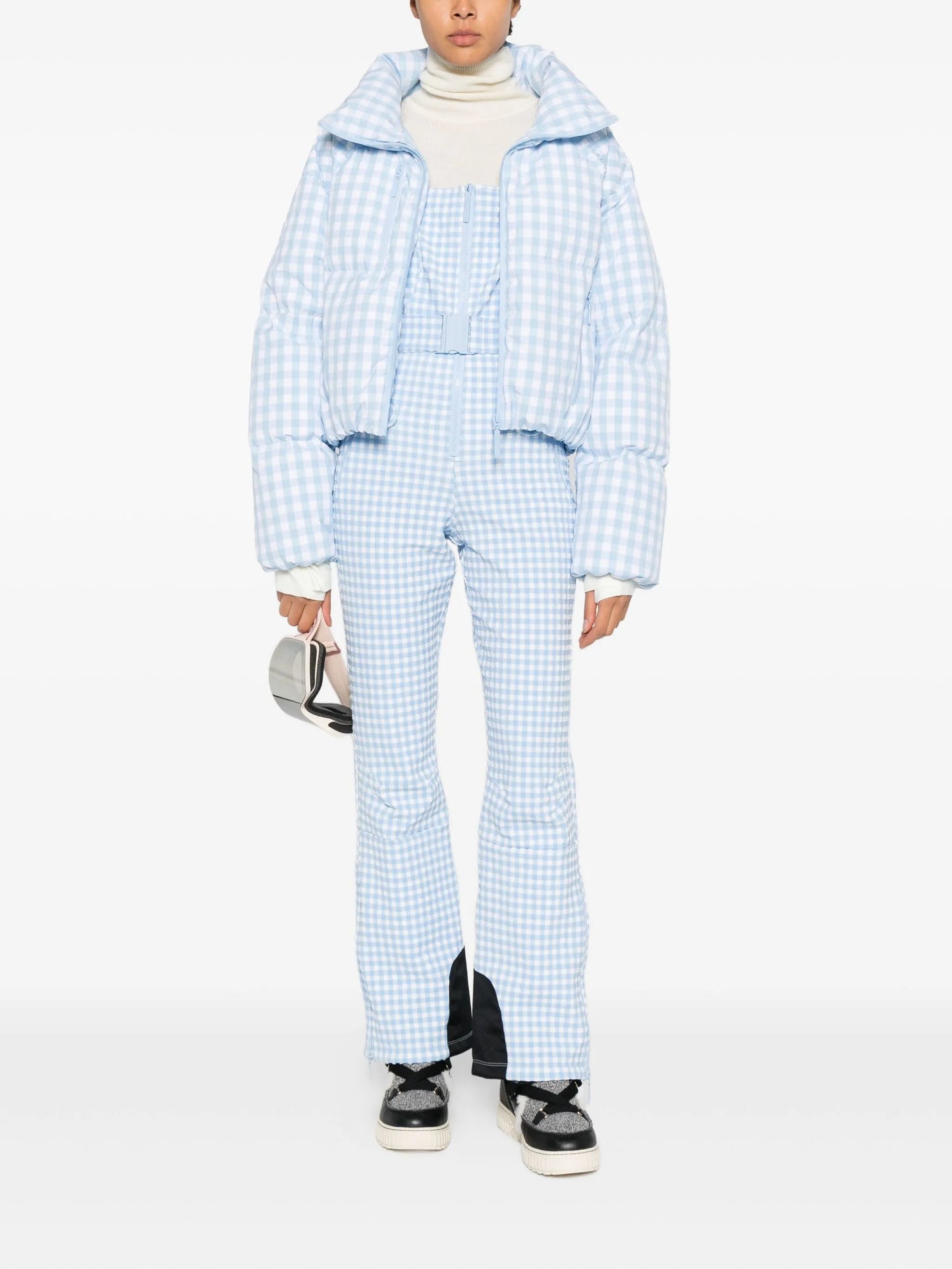 Cortina checkered puffer ski jacket