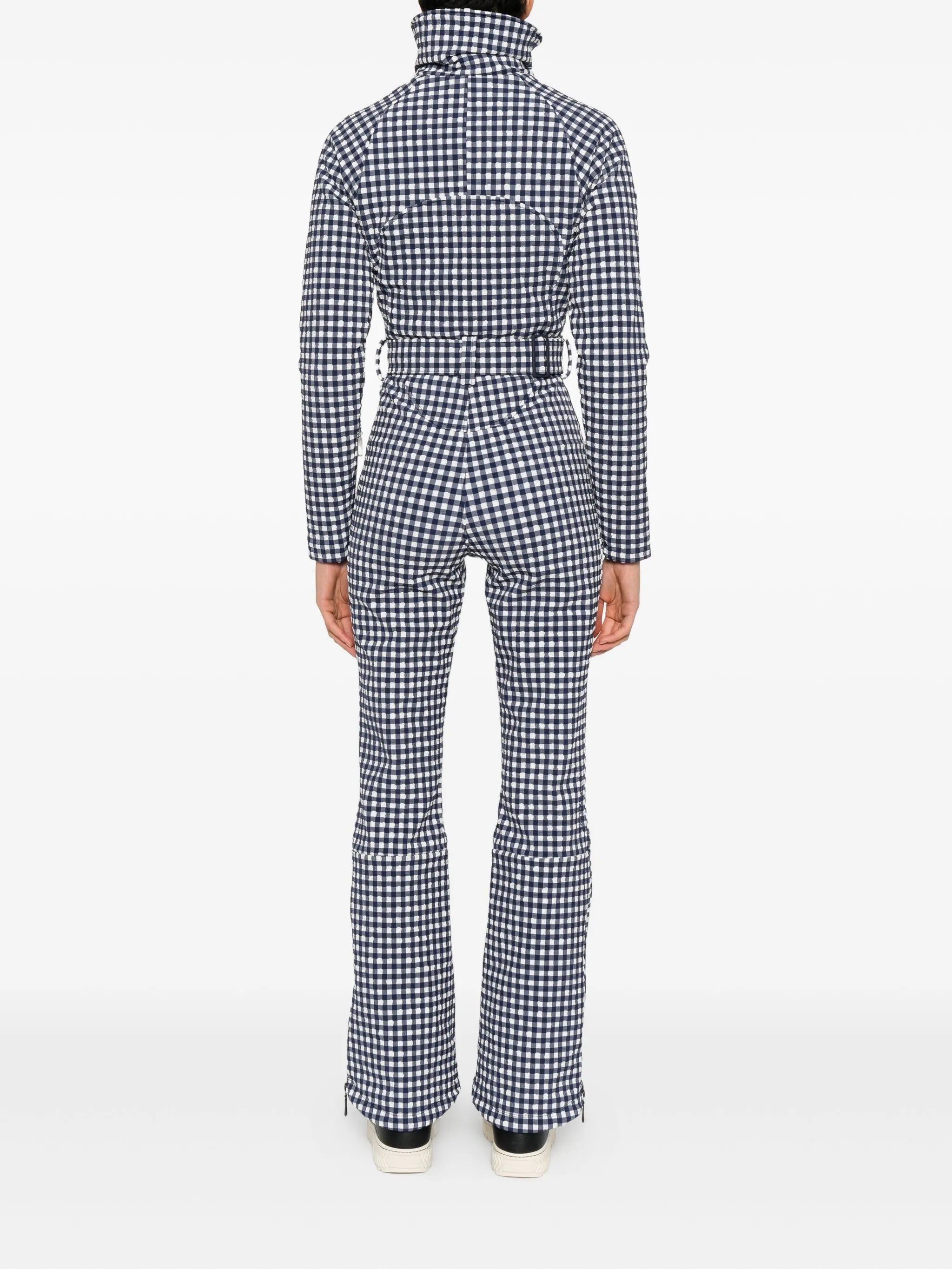 Chatel checkered belted ski suit