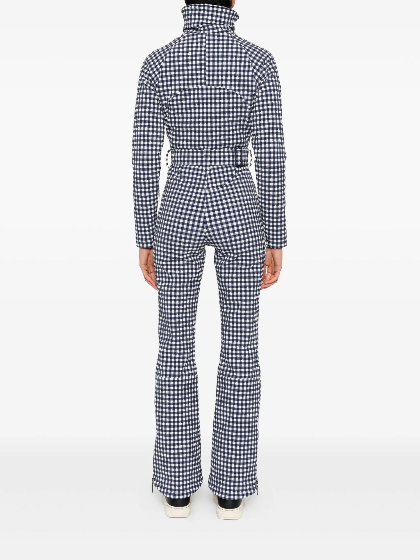 Chatel checkered belted ski suit