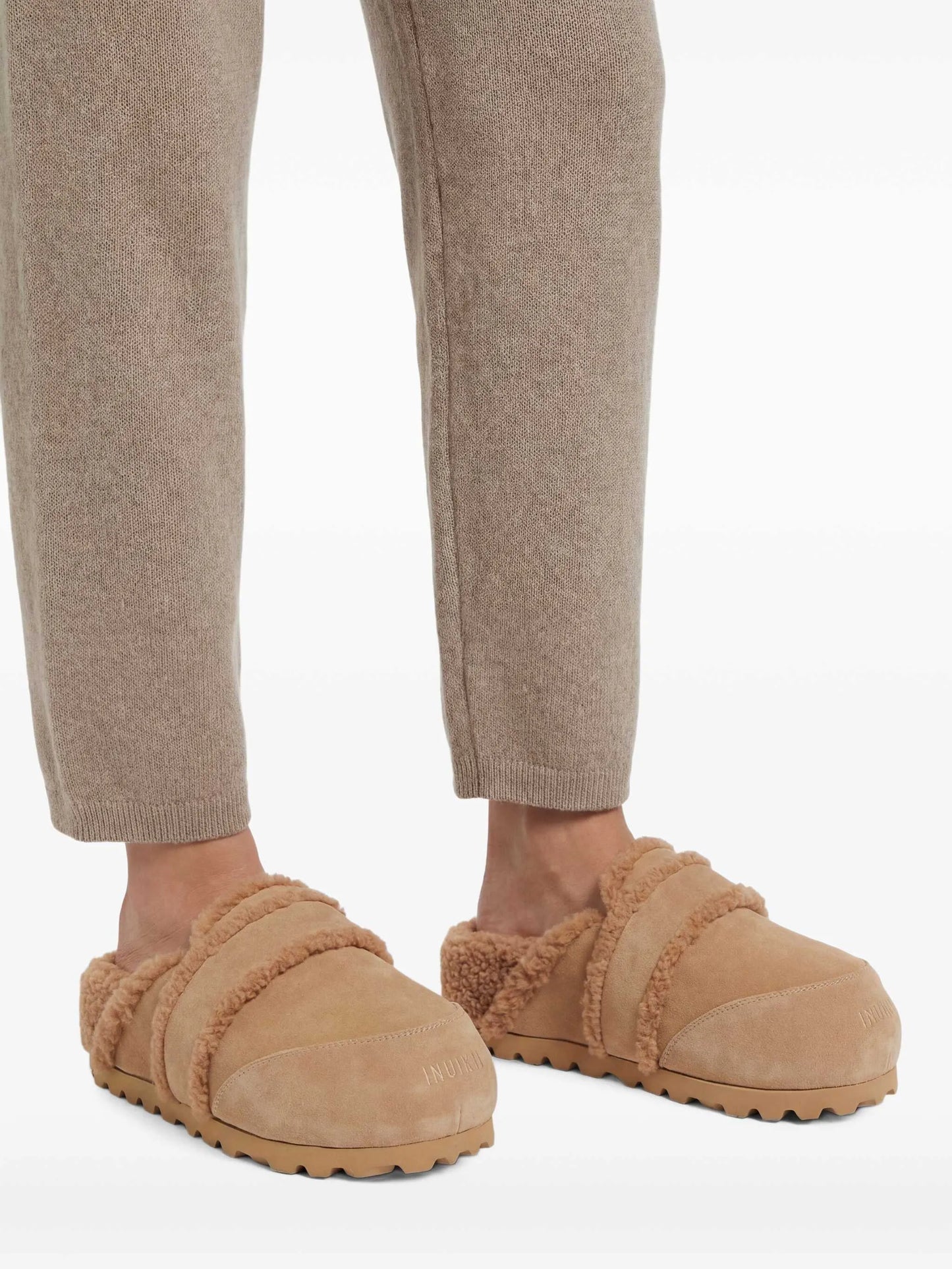Chunky suede loafers