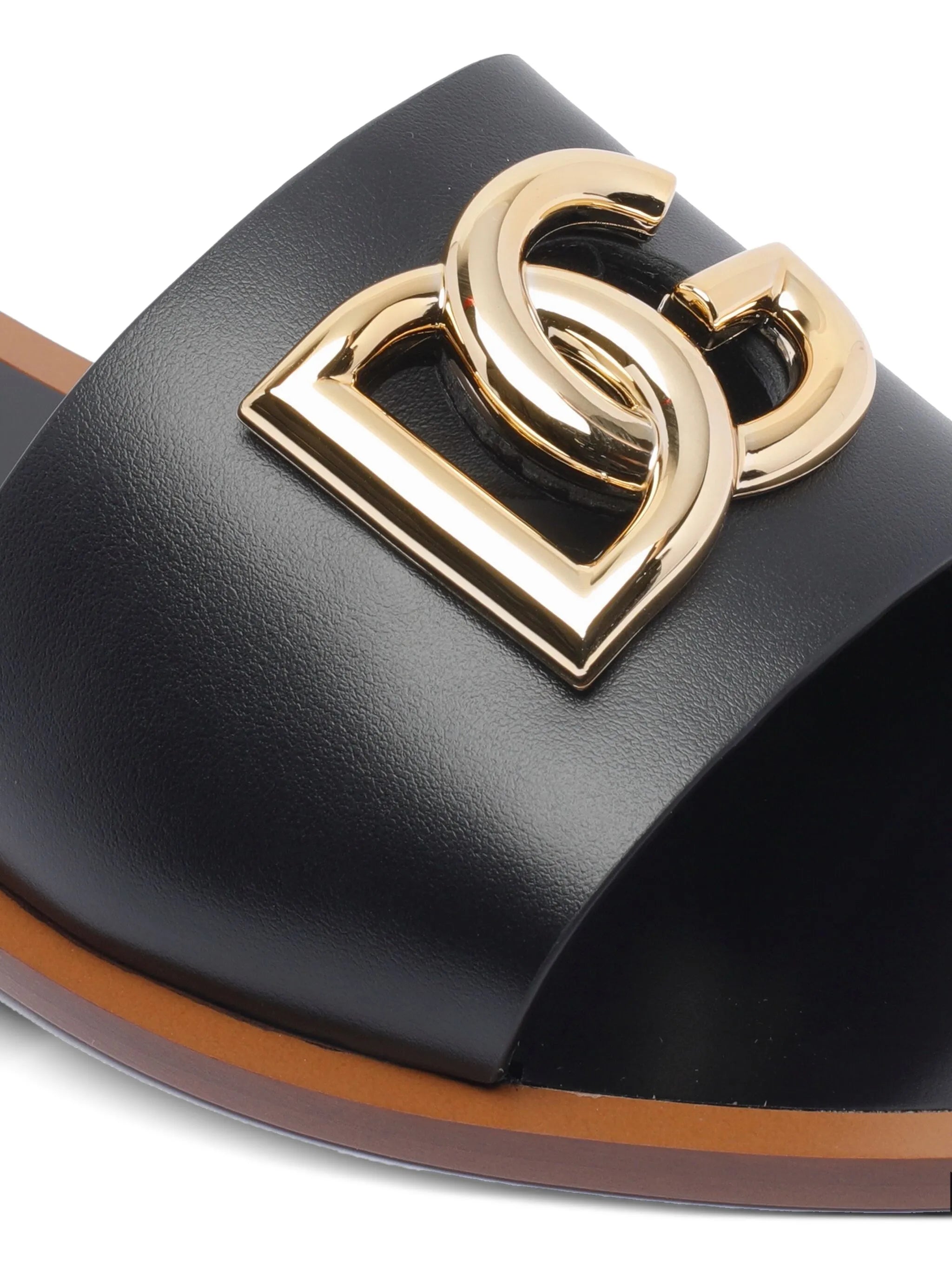 DG-logo leather sandals