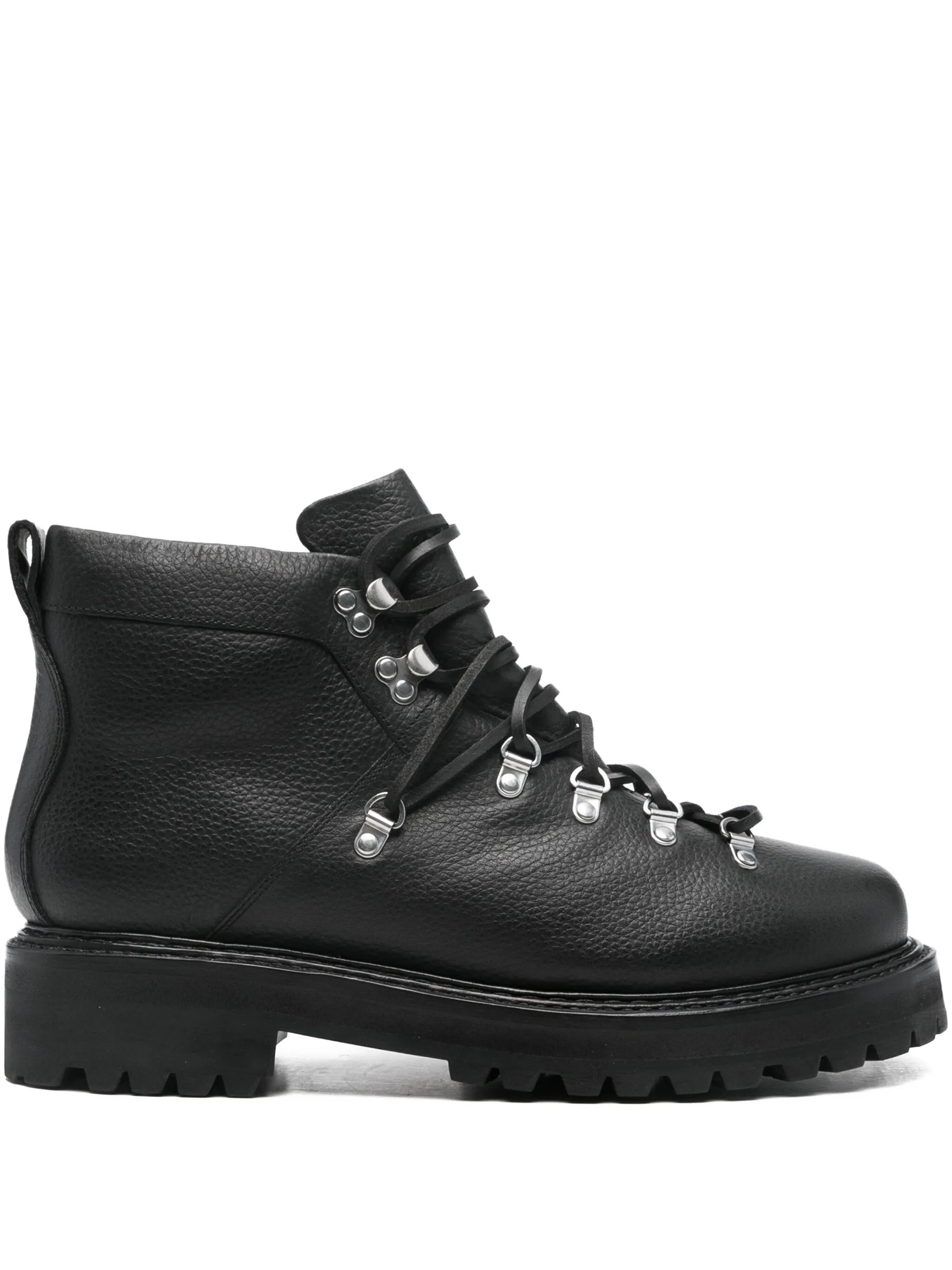 Mason Alpine boots in black tumbled leather