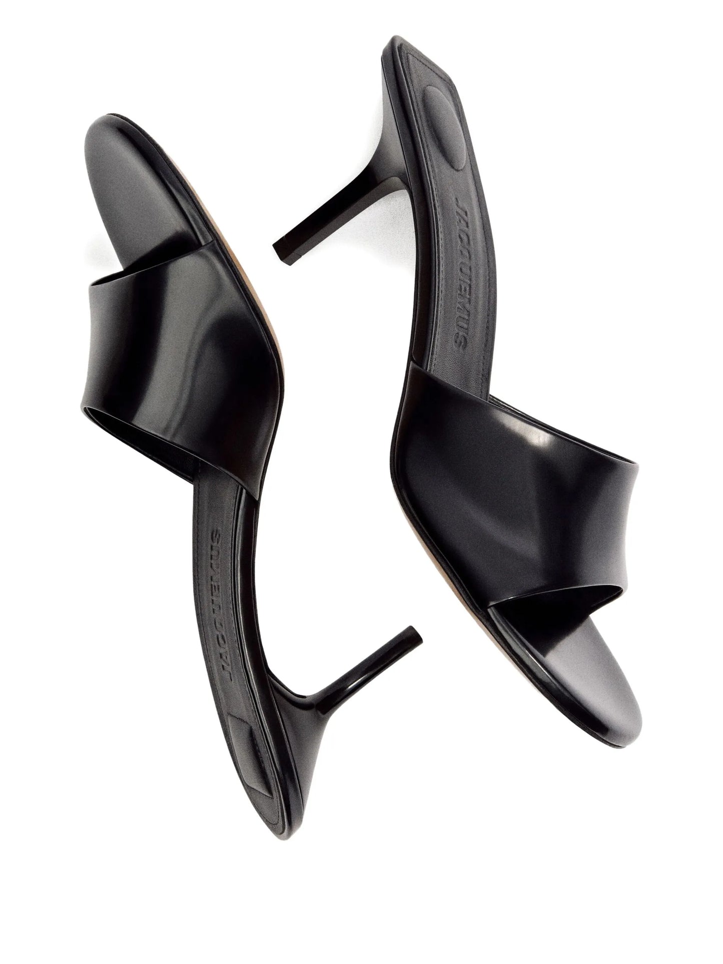 70mm leather open-toe mules