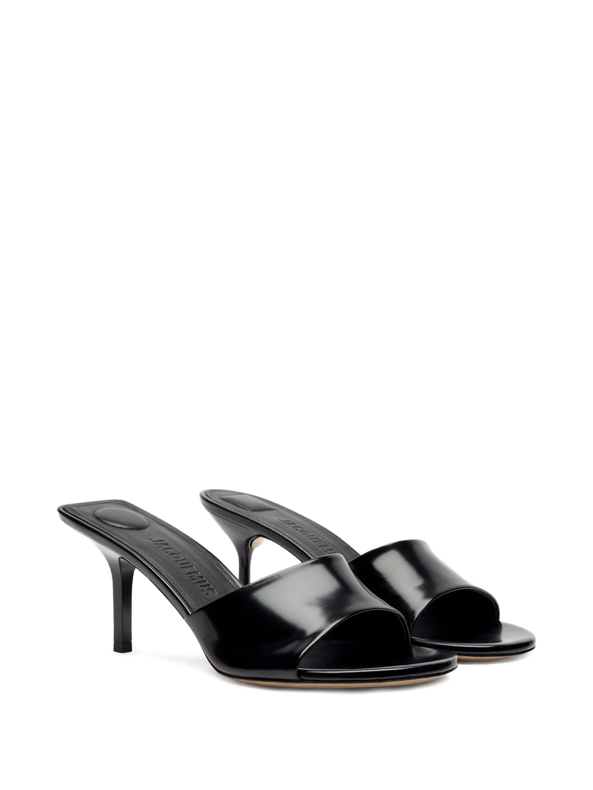 70mm leather open-toe mules
