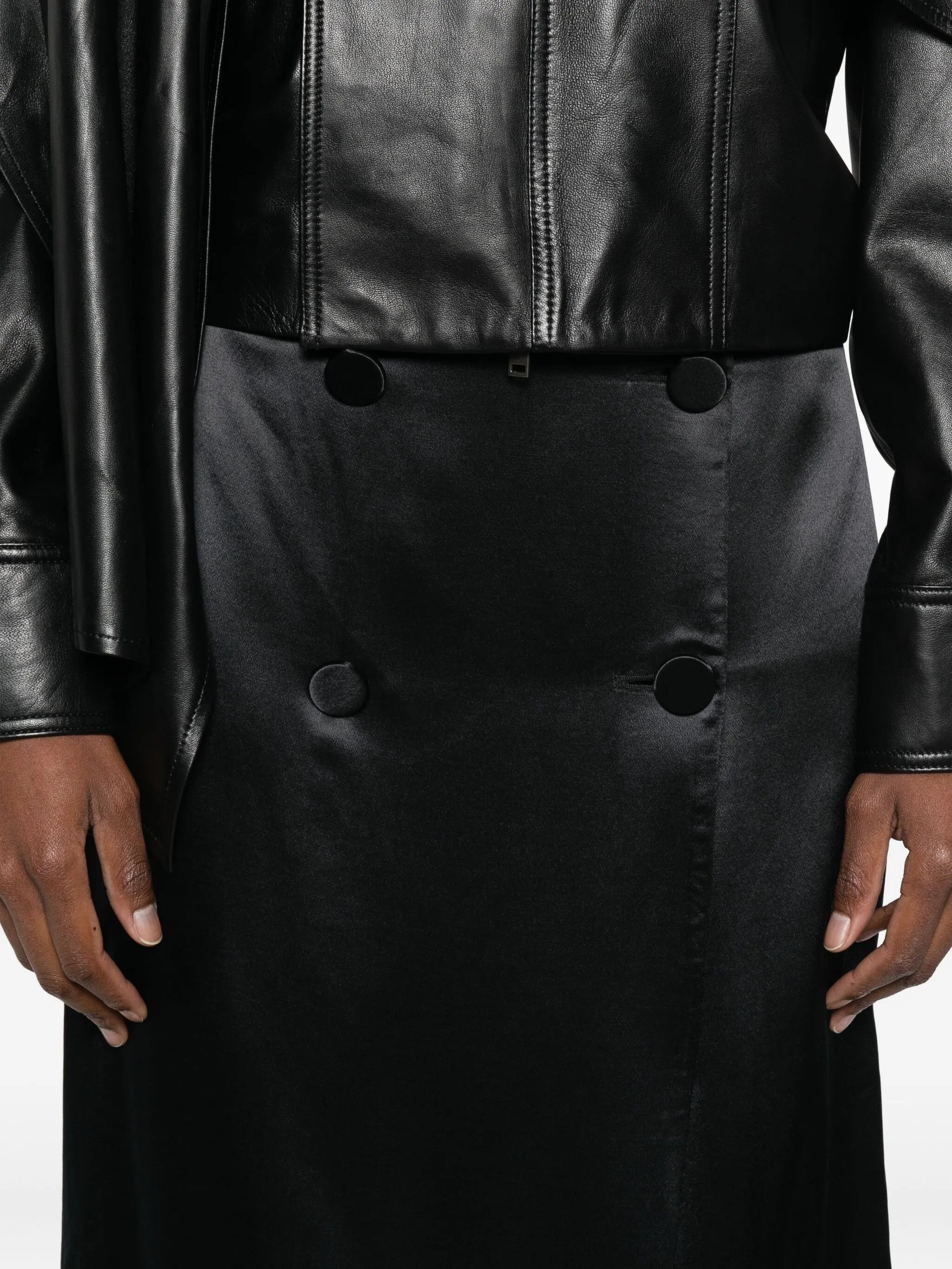 satin midi skirt
