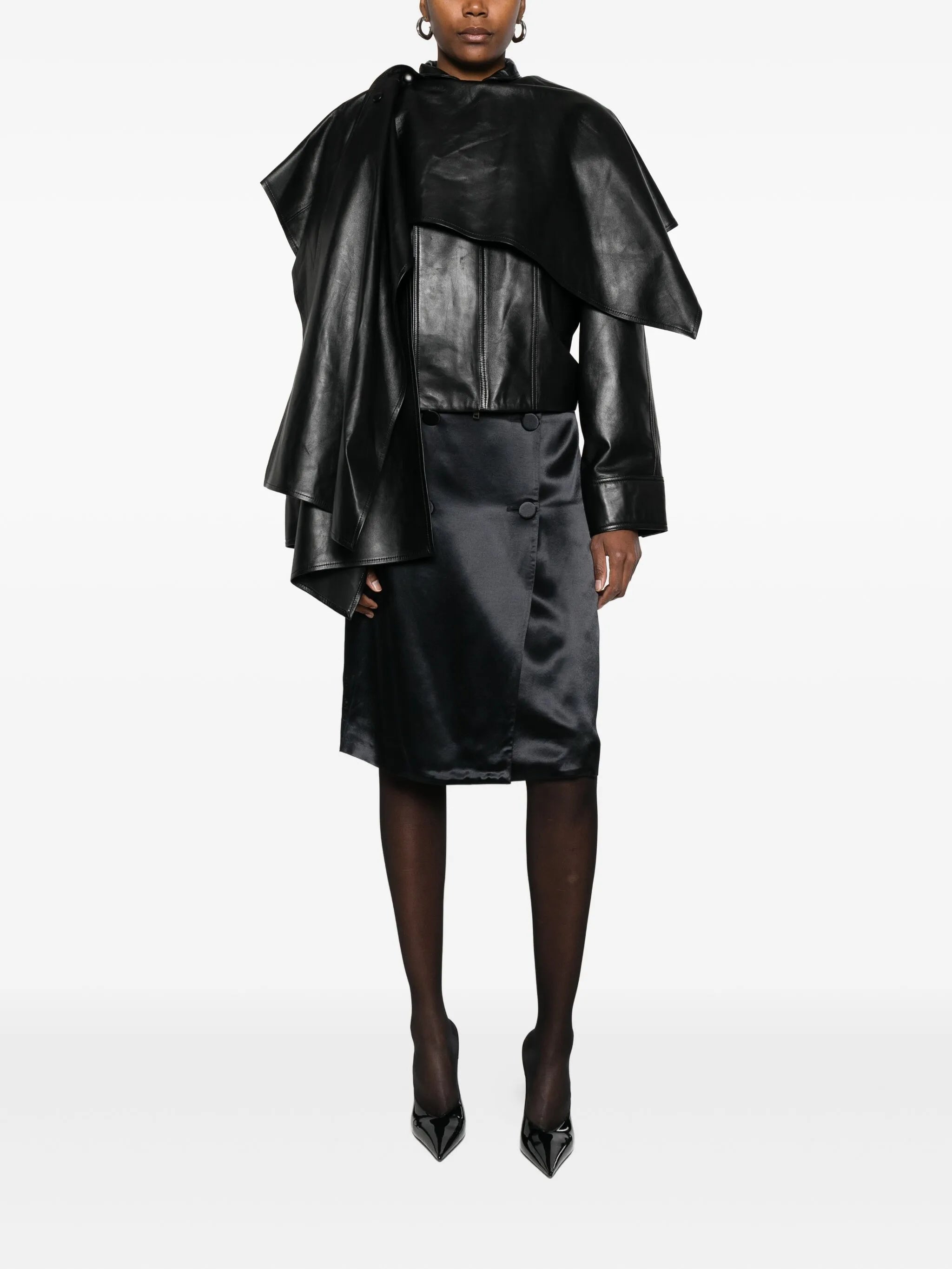 satin midi skirt
