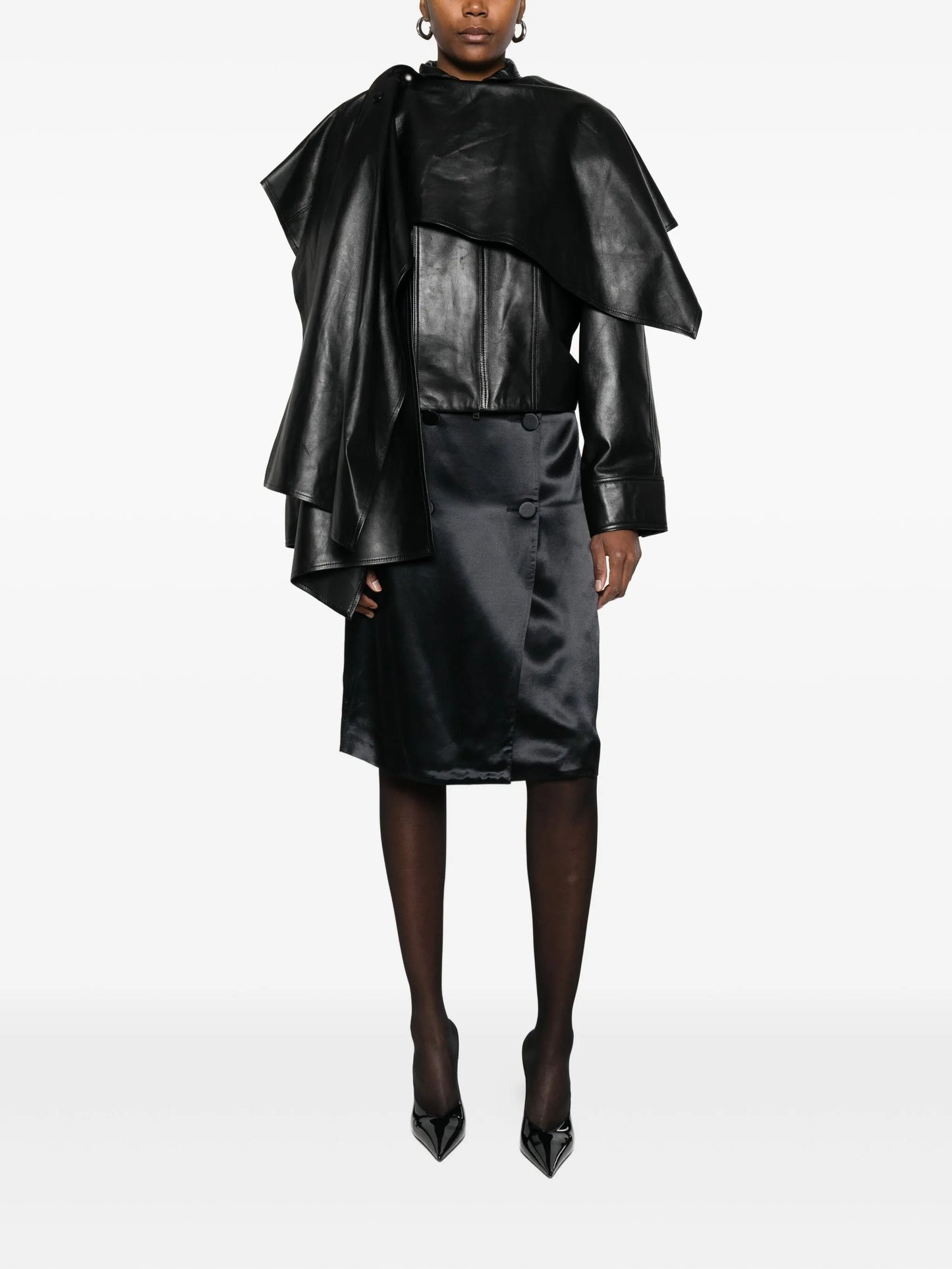 satin midi skirt