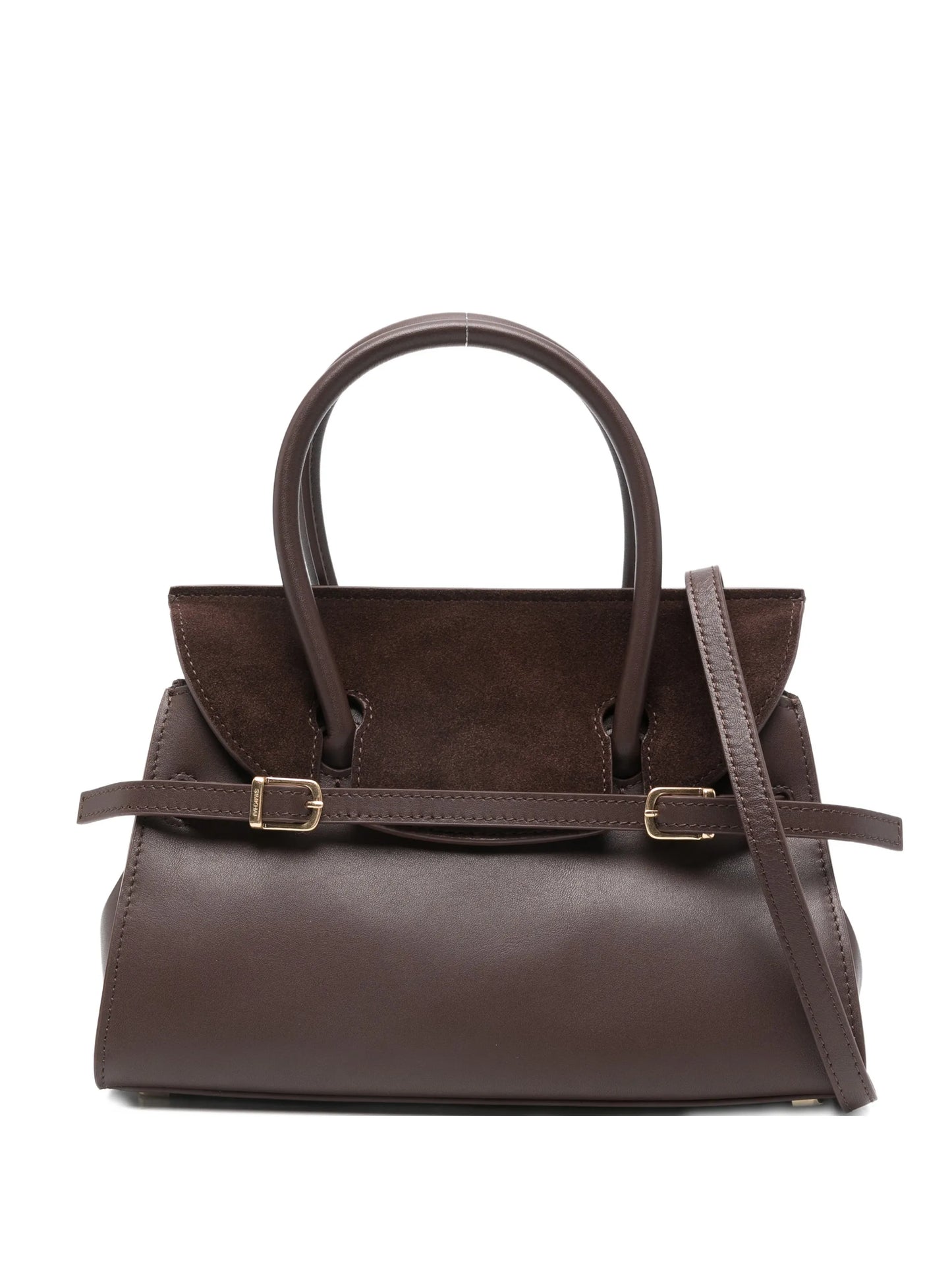 small River suede-panel buckled tote bag