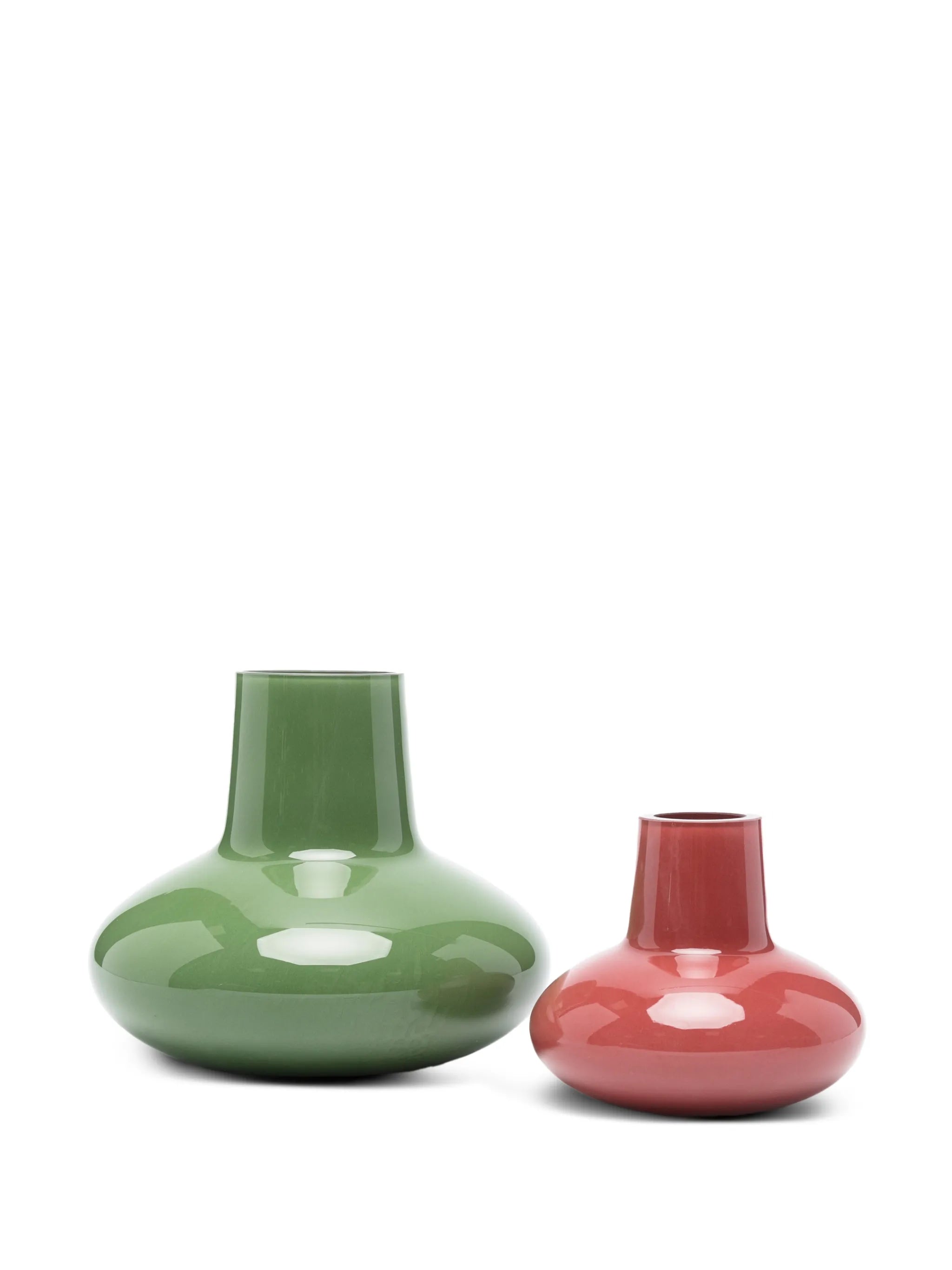 glass form vase set (set of two)