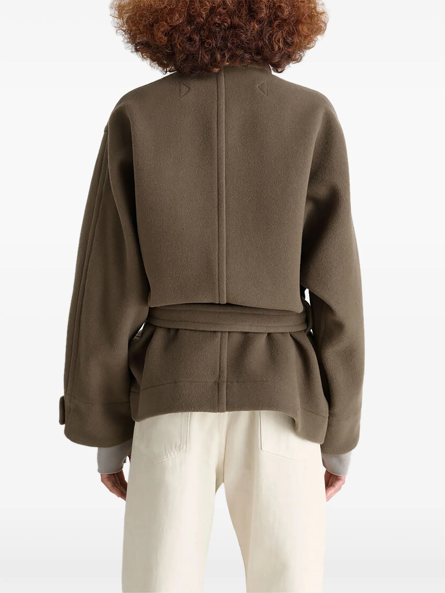 toggle-fastening belted duffle coat