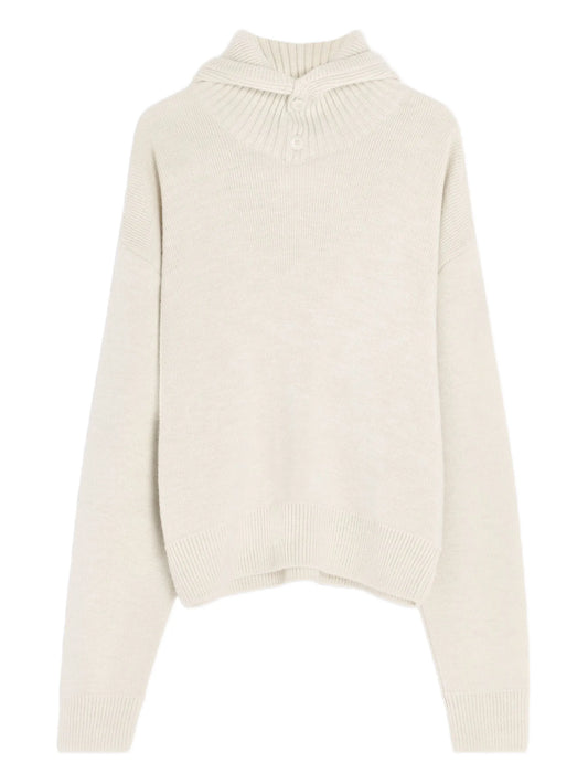 ribbed-trim hoodie