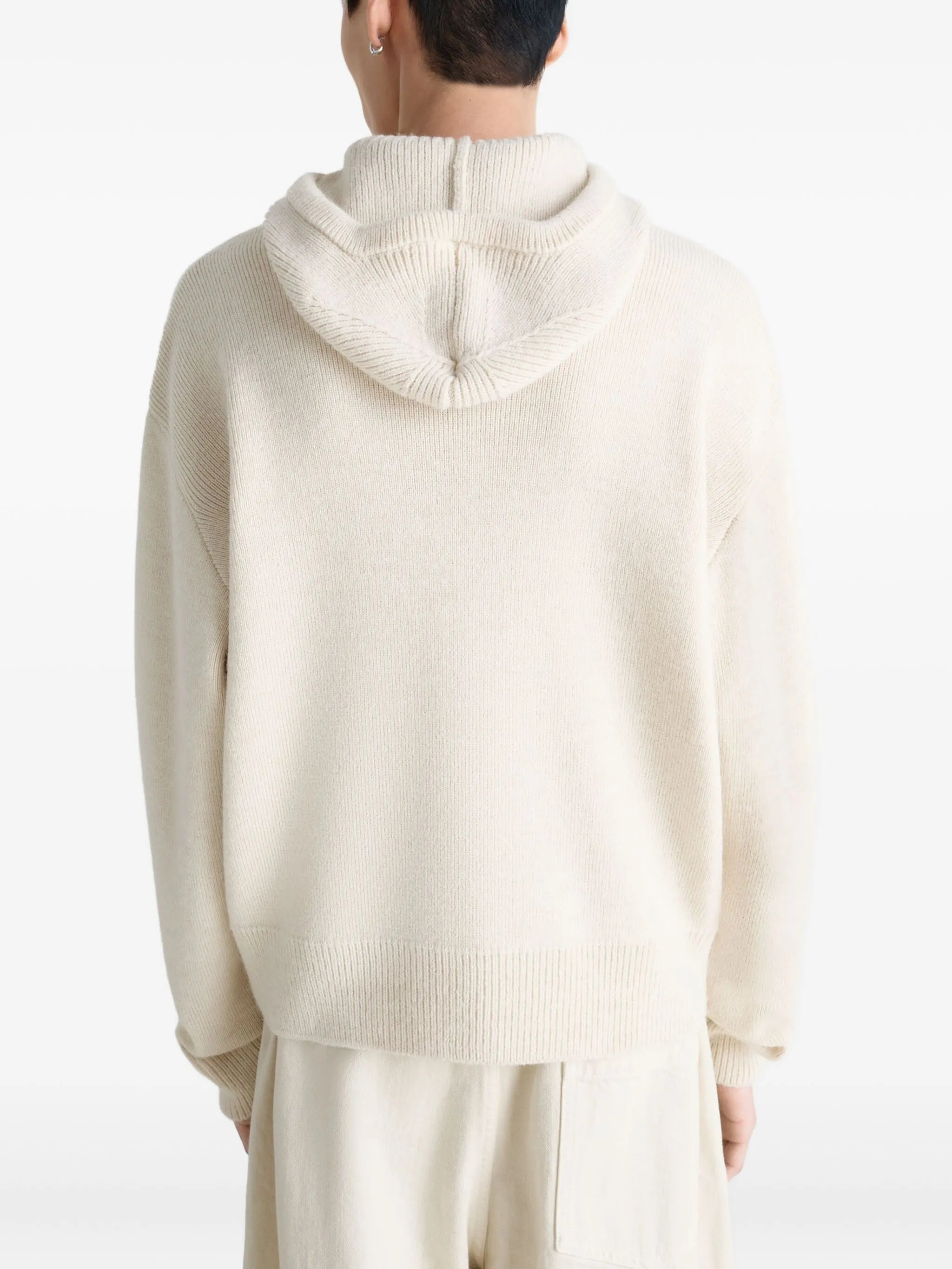 ribbed-trim hoodie