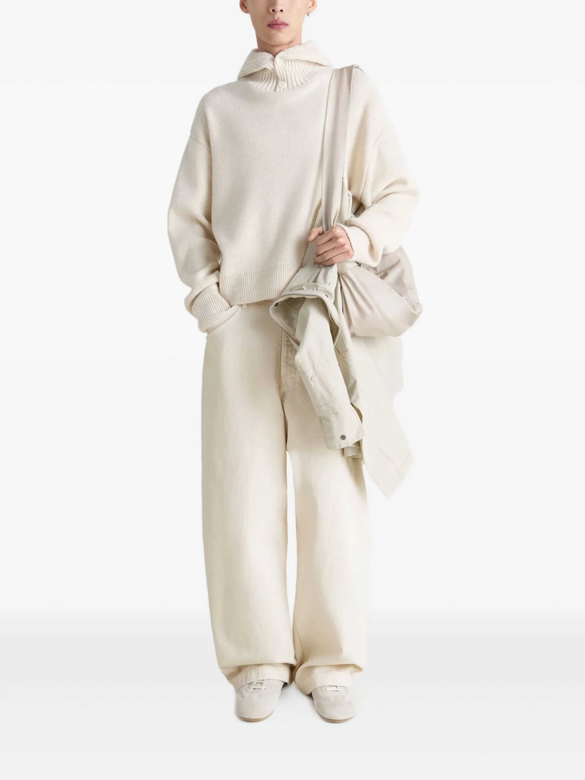ribbed-trim hoodie