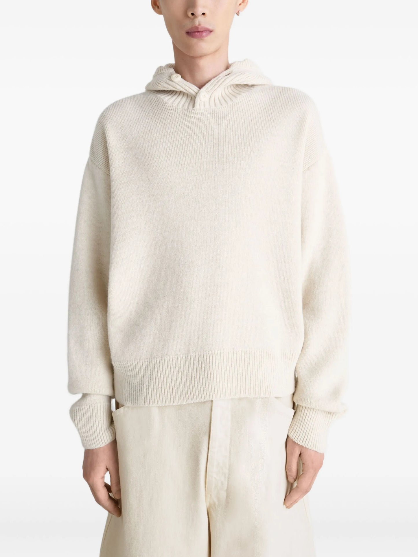 ribbed-trim hoodie