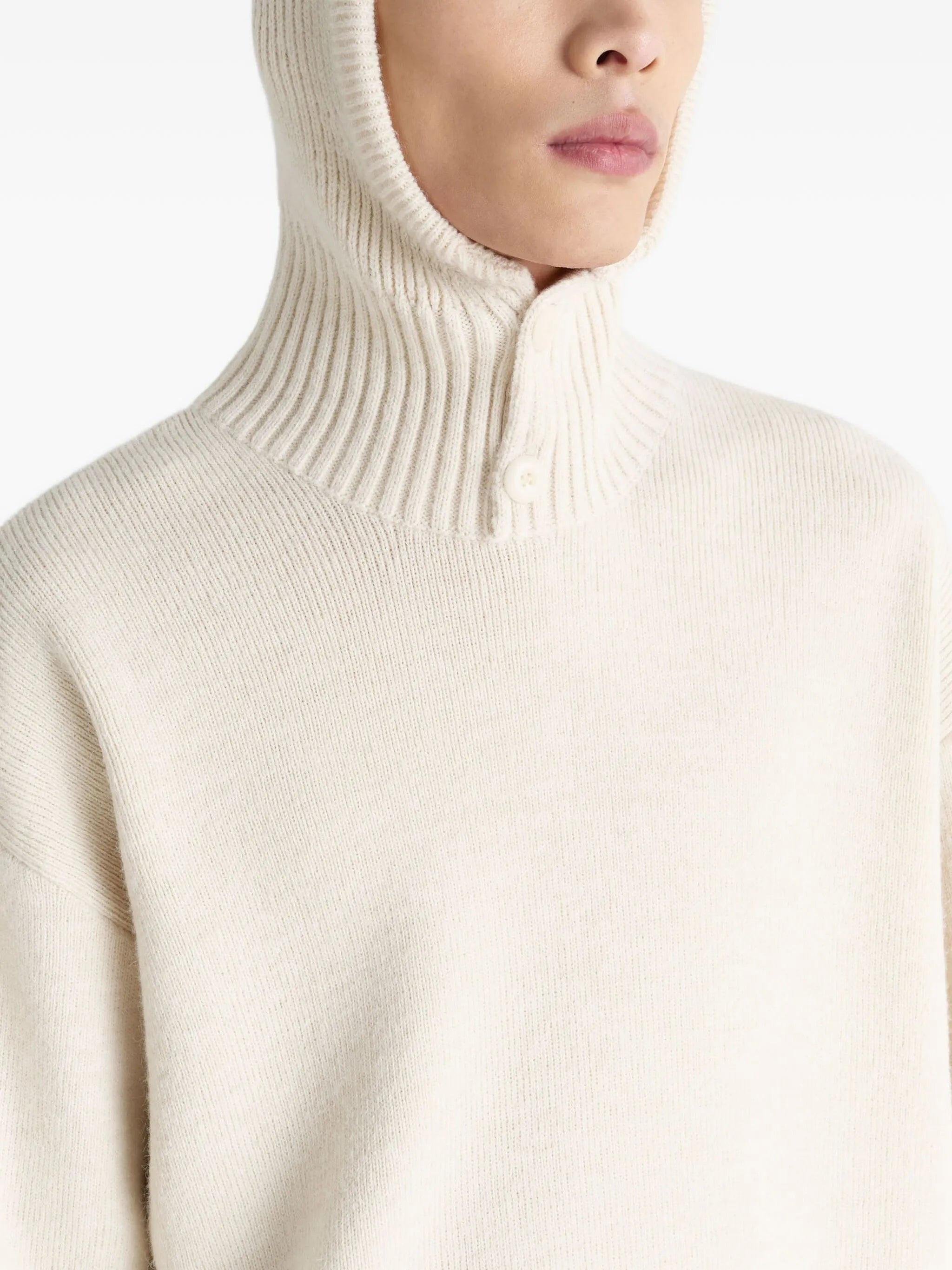 ribbed-trim hoodie
