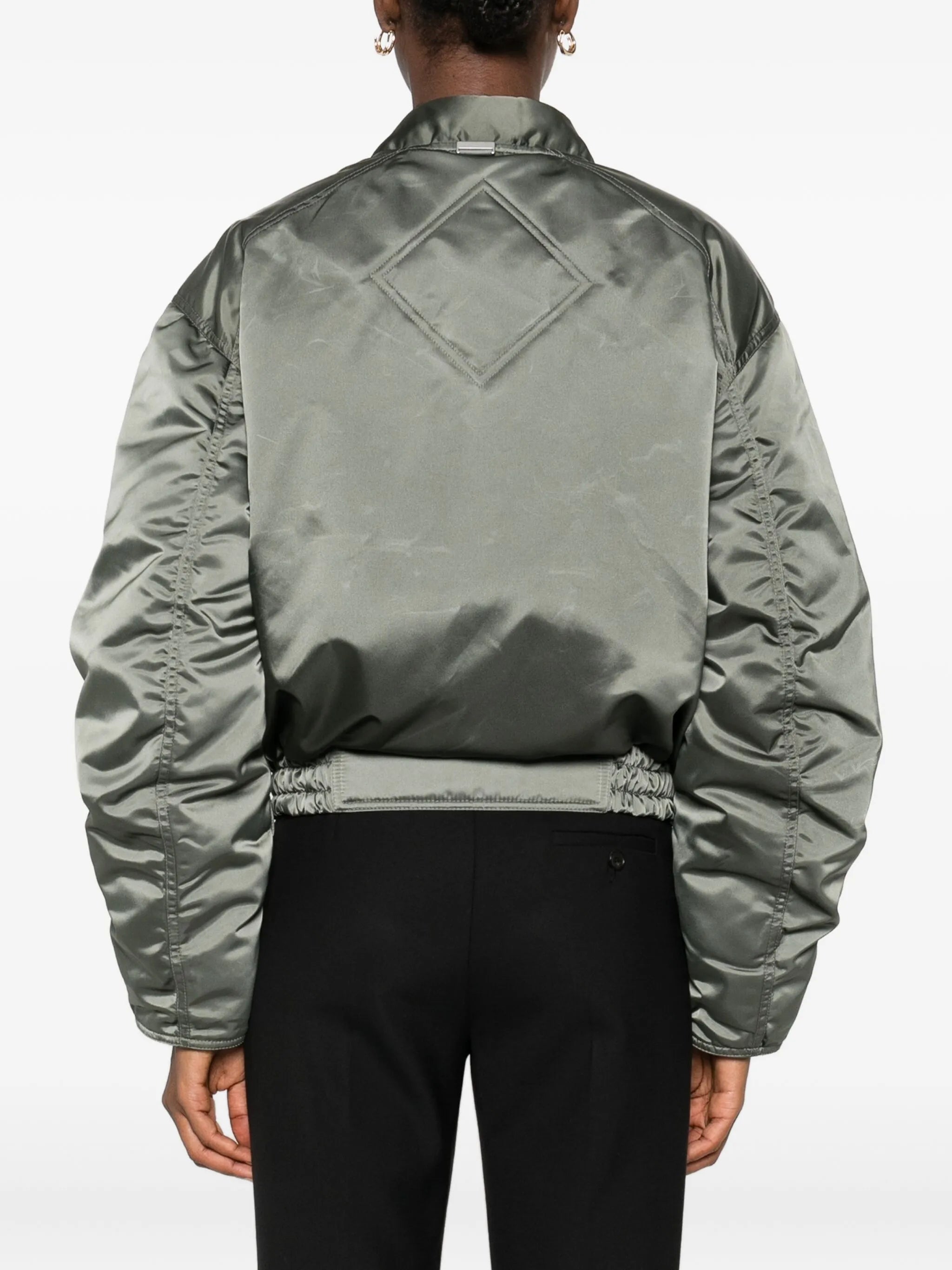 Jade zip-up bomber jacket