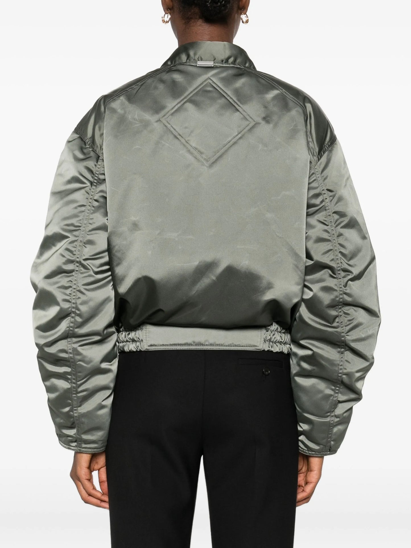 Jade zip-up bomber jacket