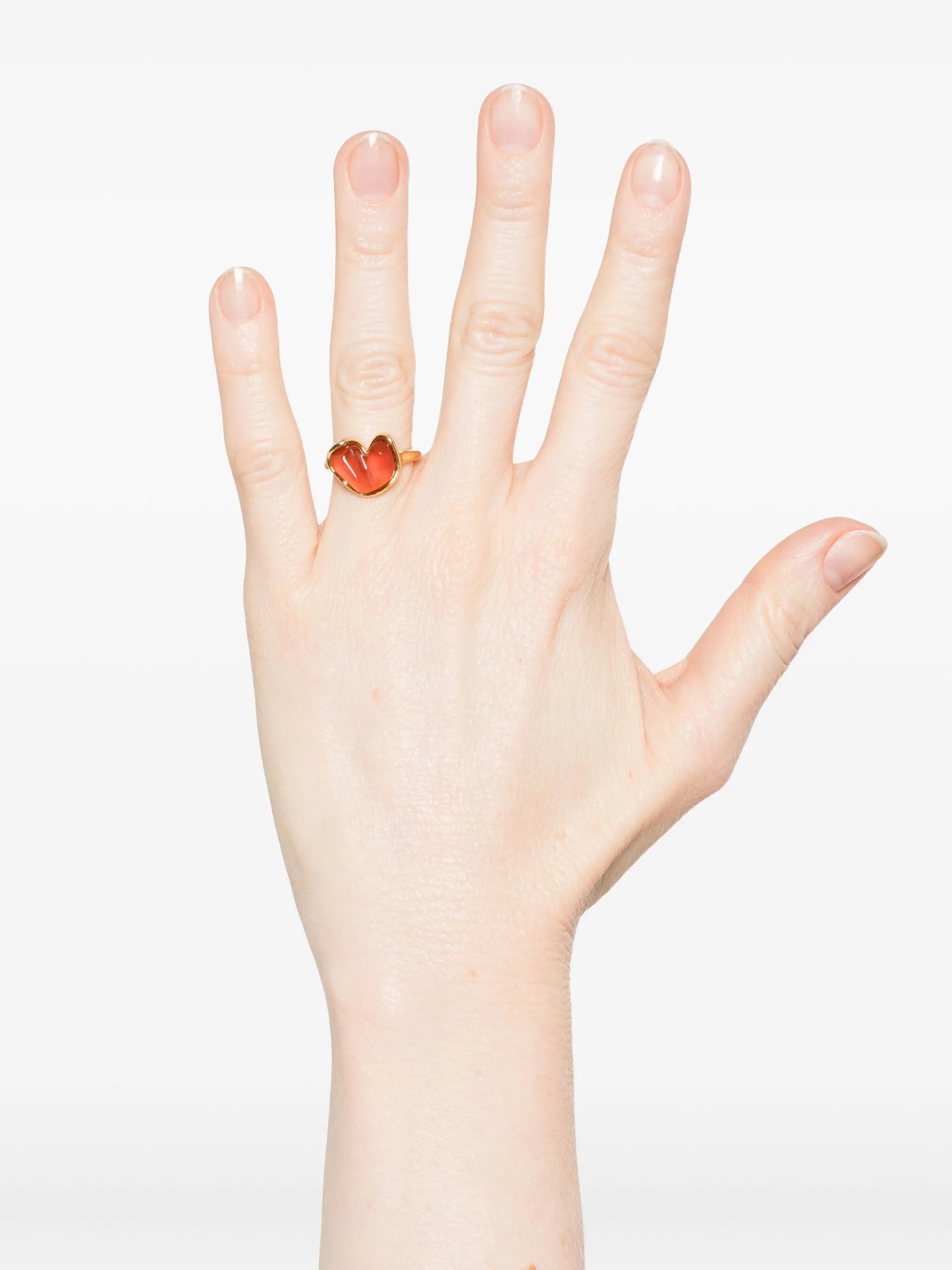 14CT gold plated brass Heart ring
