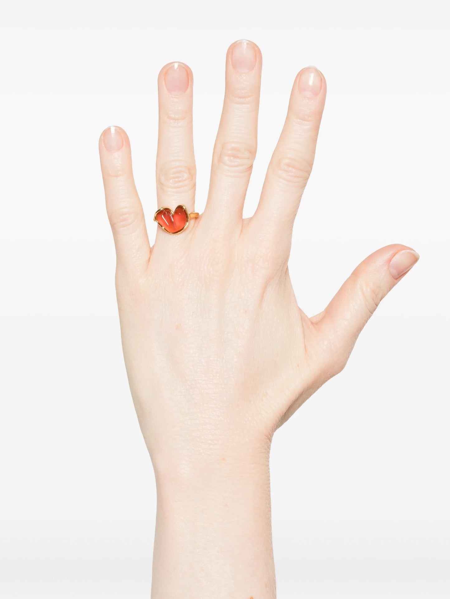 14CT gold plated brass Heart ring