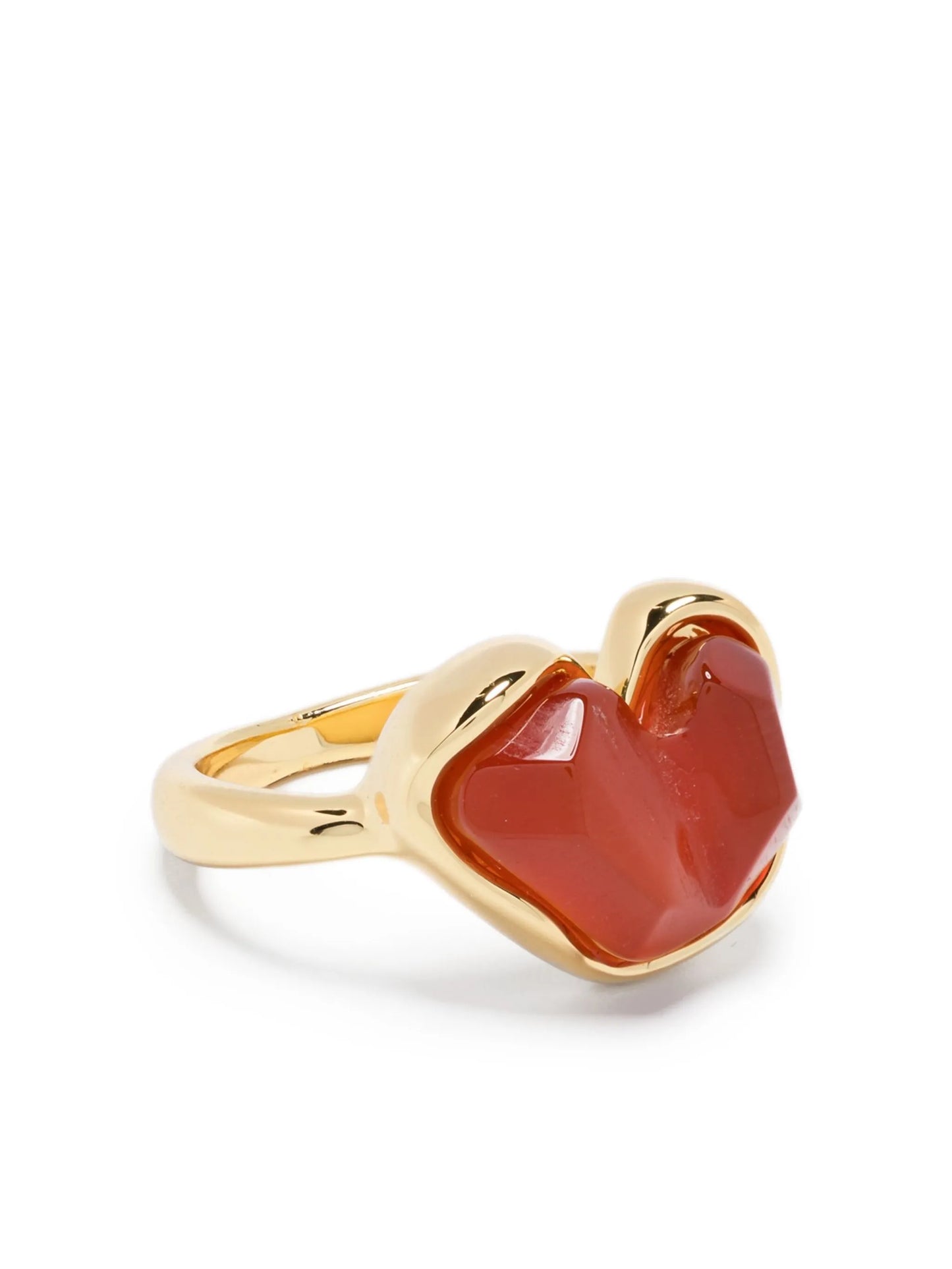 14CT gold plated brass Heart ring