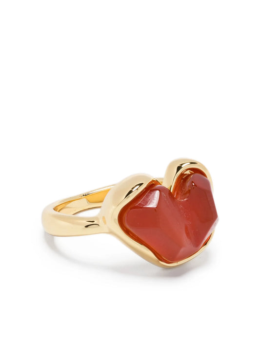 14CT gold plated brass Heart ring