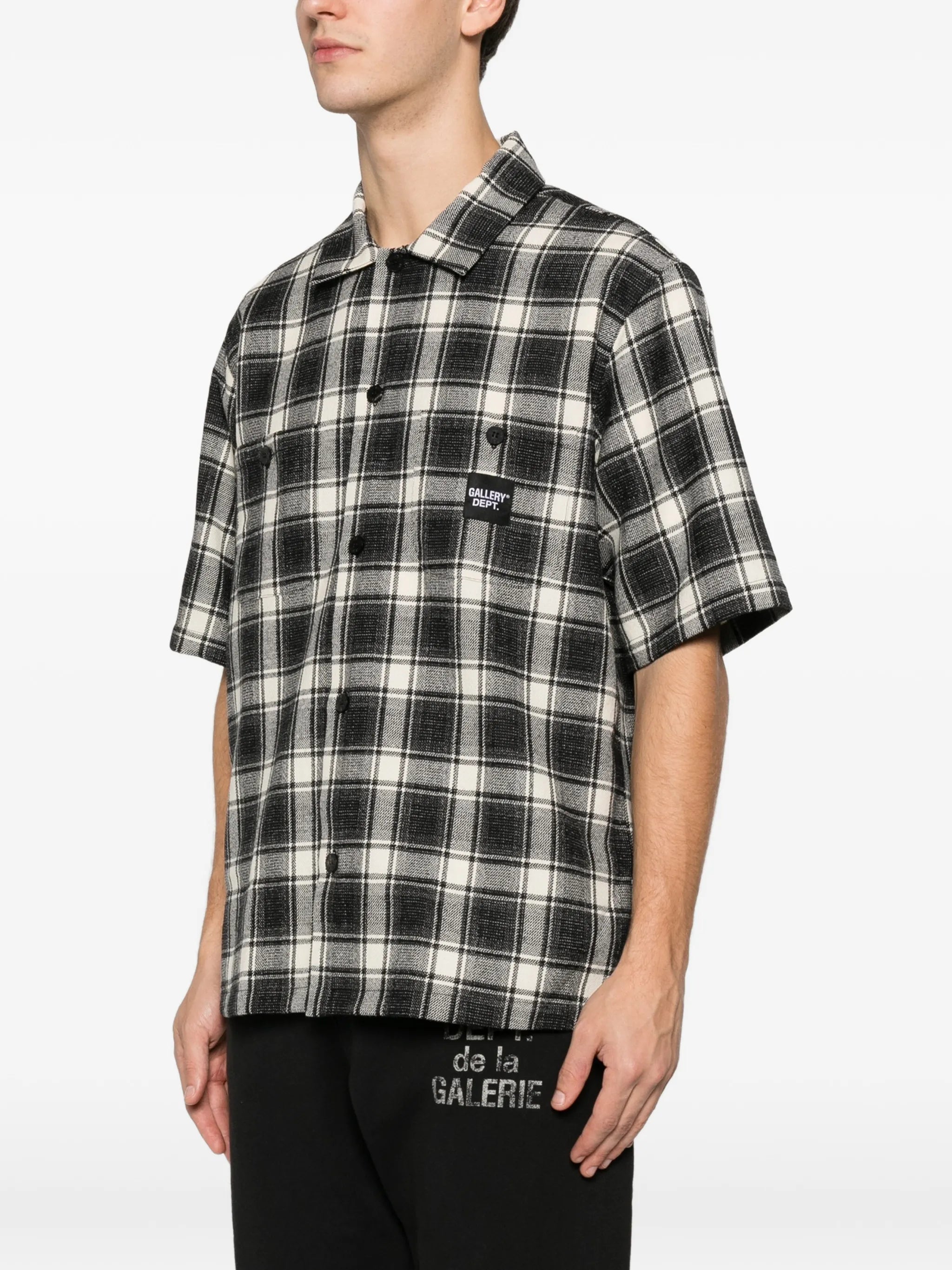 playground short-sleeve plaid shirt