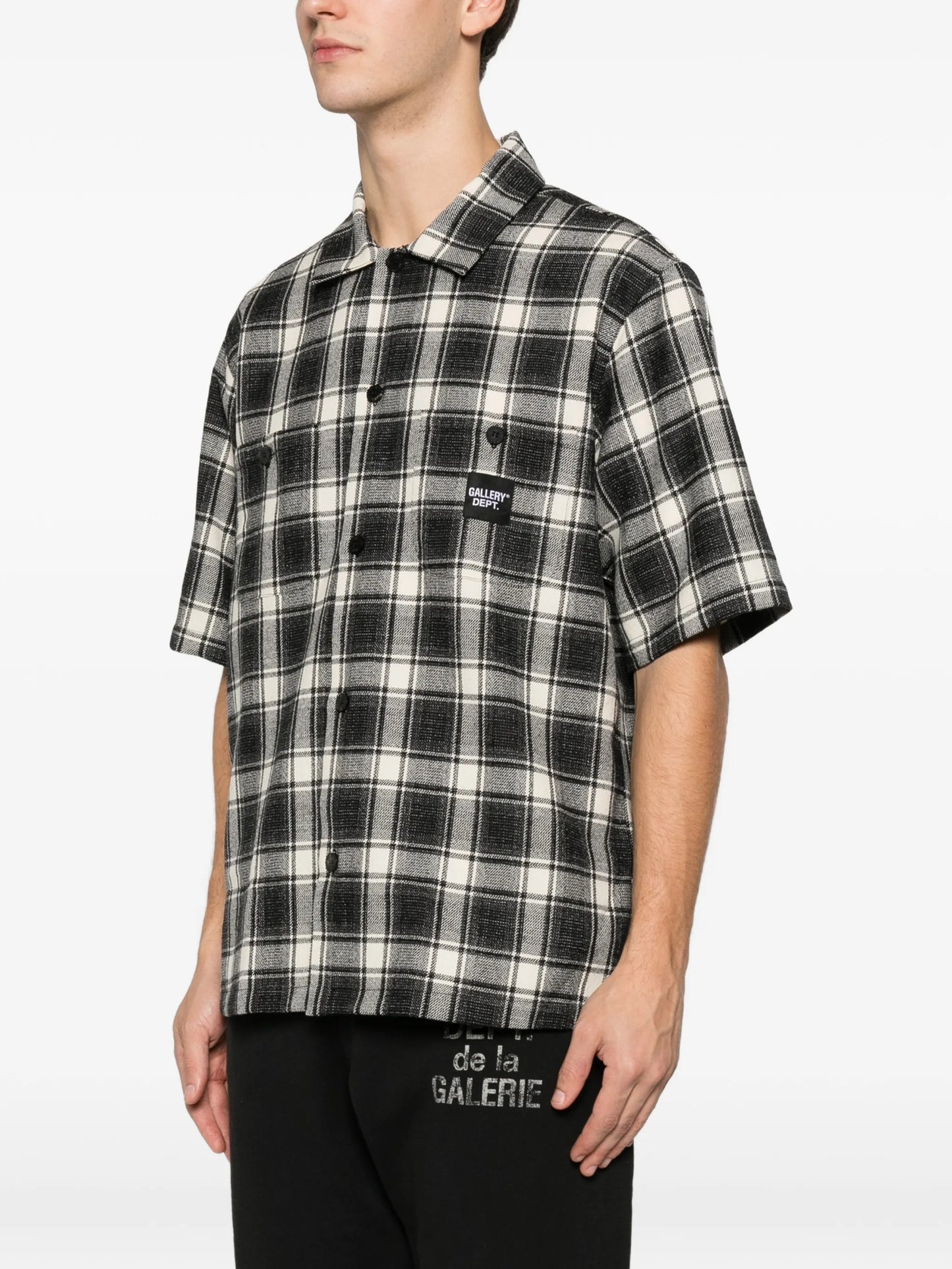 playground short-sleeve plaid shirt