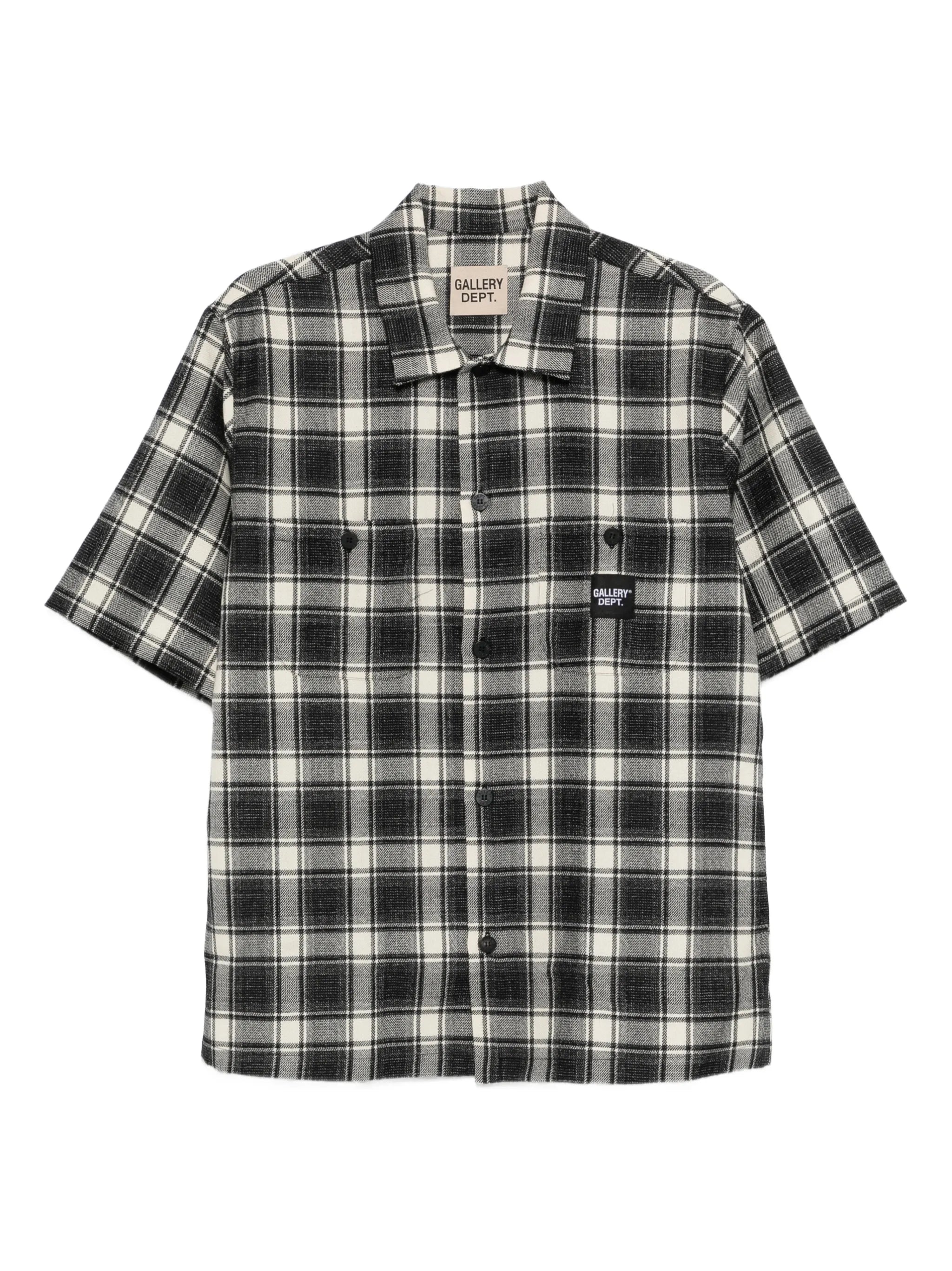 playground short-sleeve plaid shirt