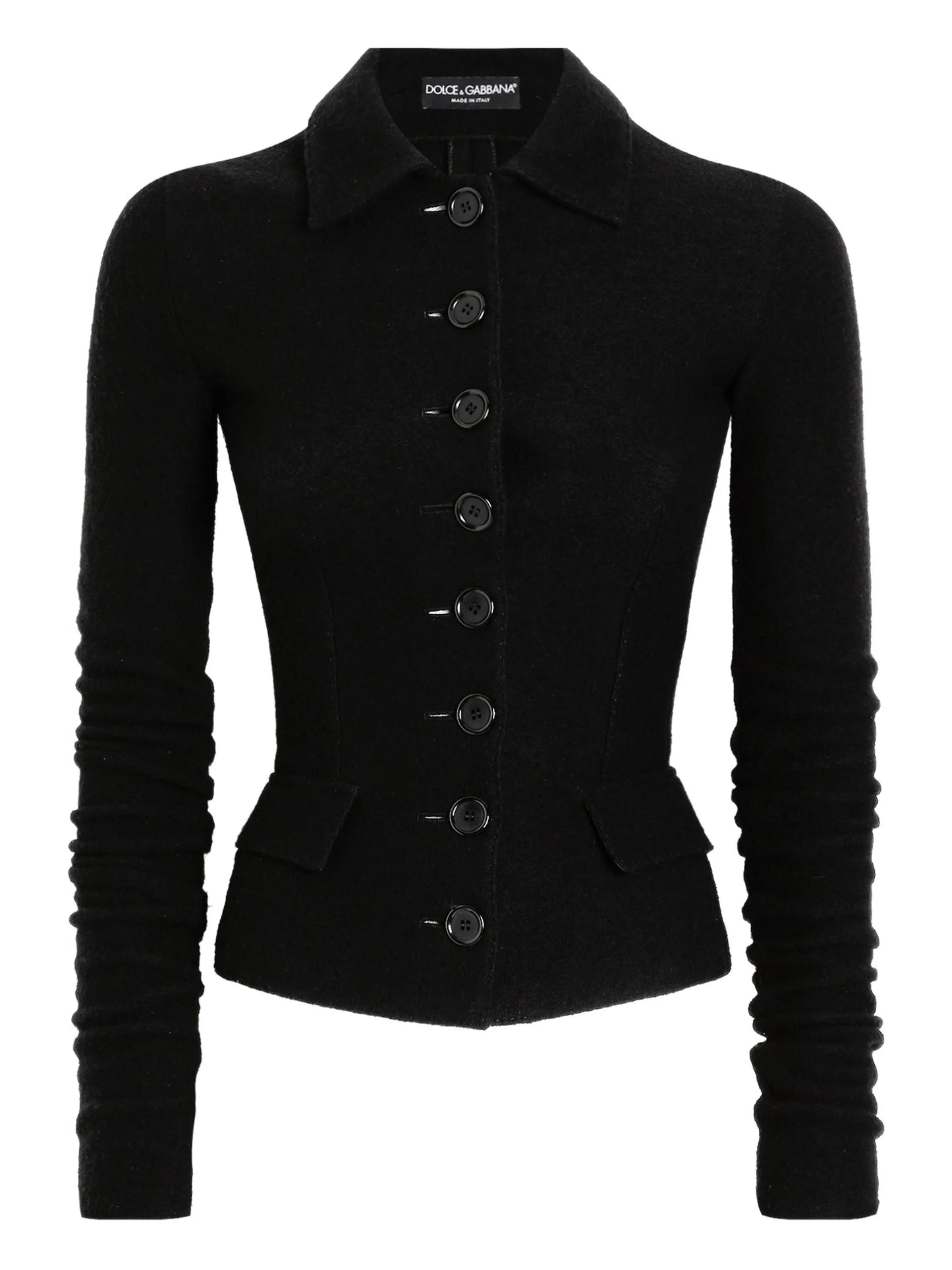single-breasted wool cloth jacket